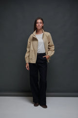 jeans puff sleeves jacket