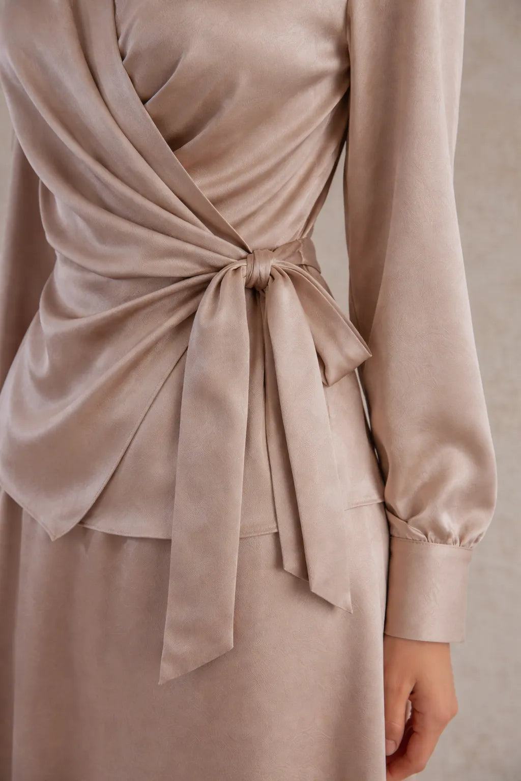 Unique Satin Belted top