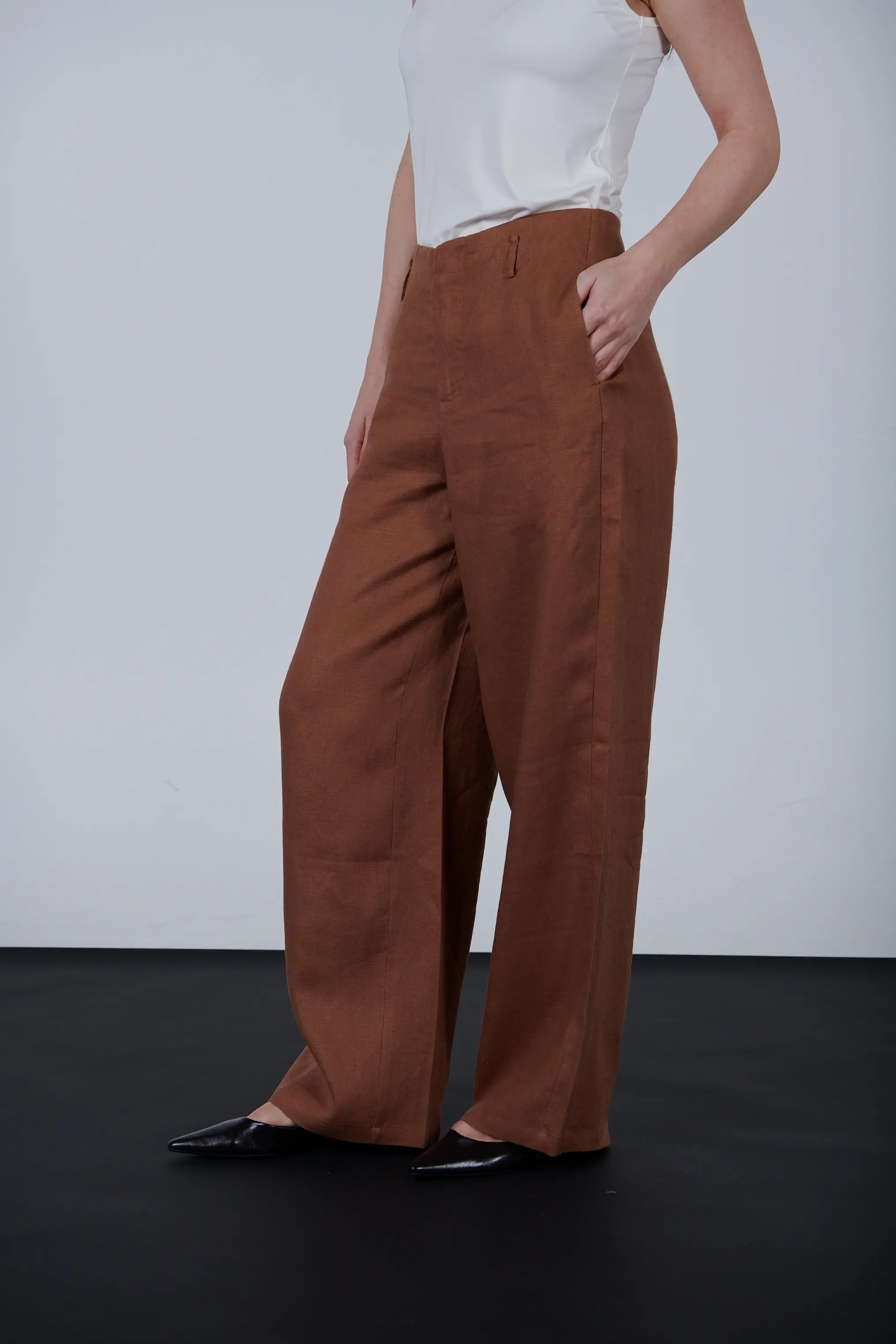 Wide Leg Linen Pants