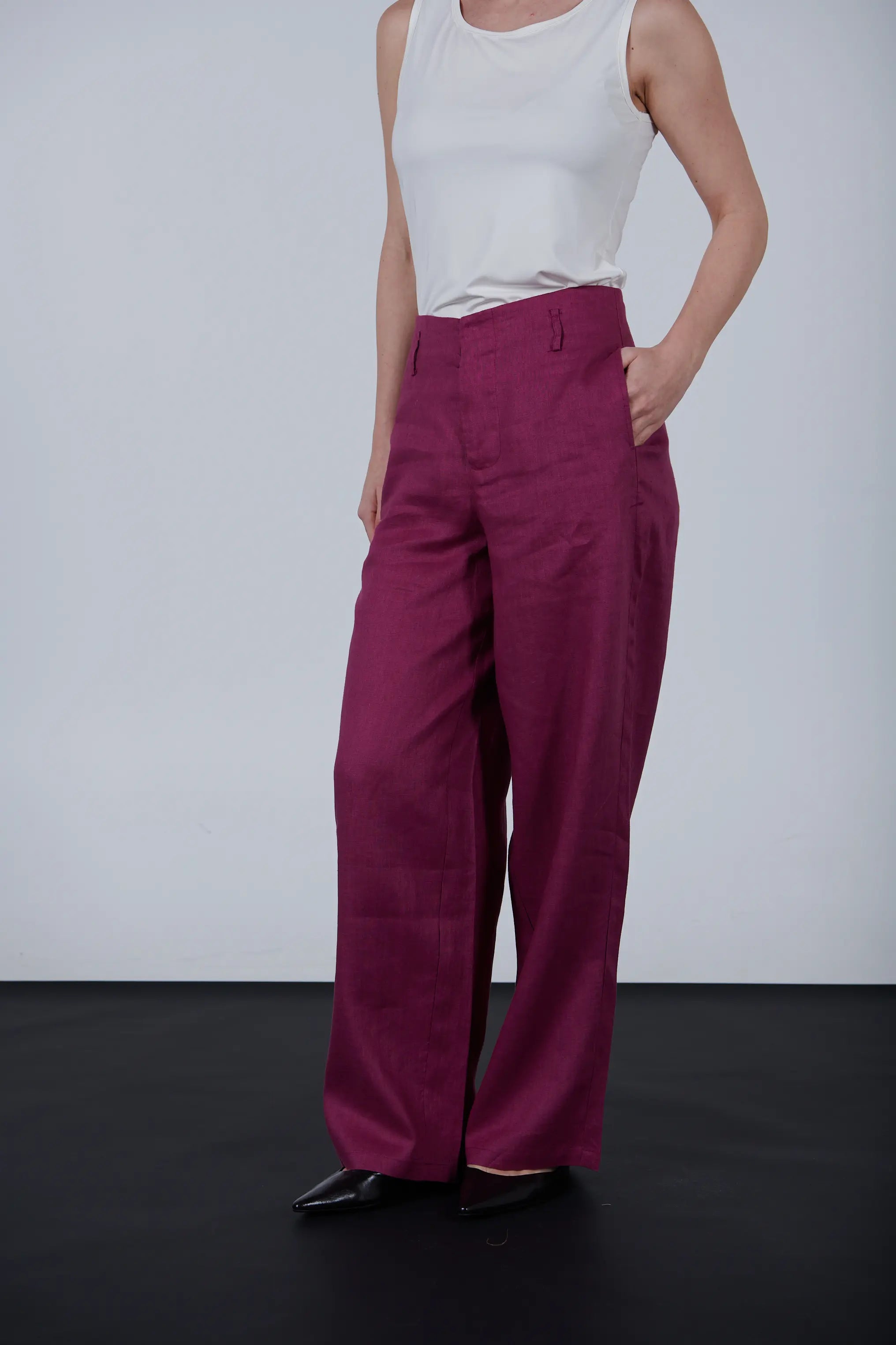 Wide Leg Linen Pants