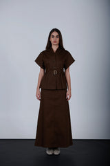 Oversize Short Sleeve Belted Jacket