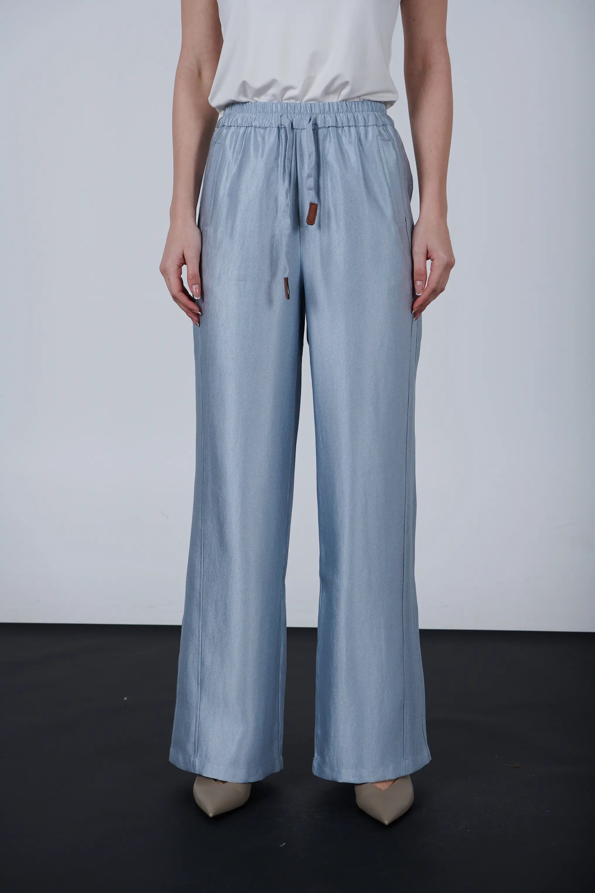 Wide Leg Drawstring Pants