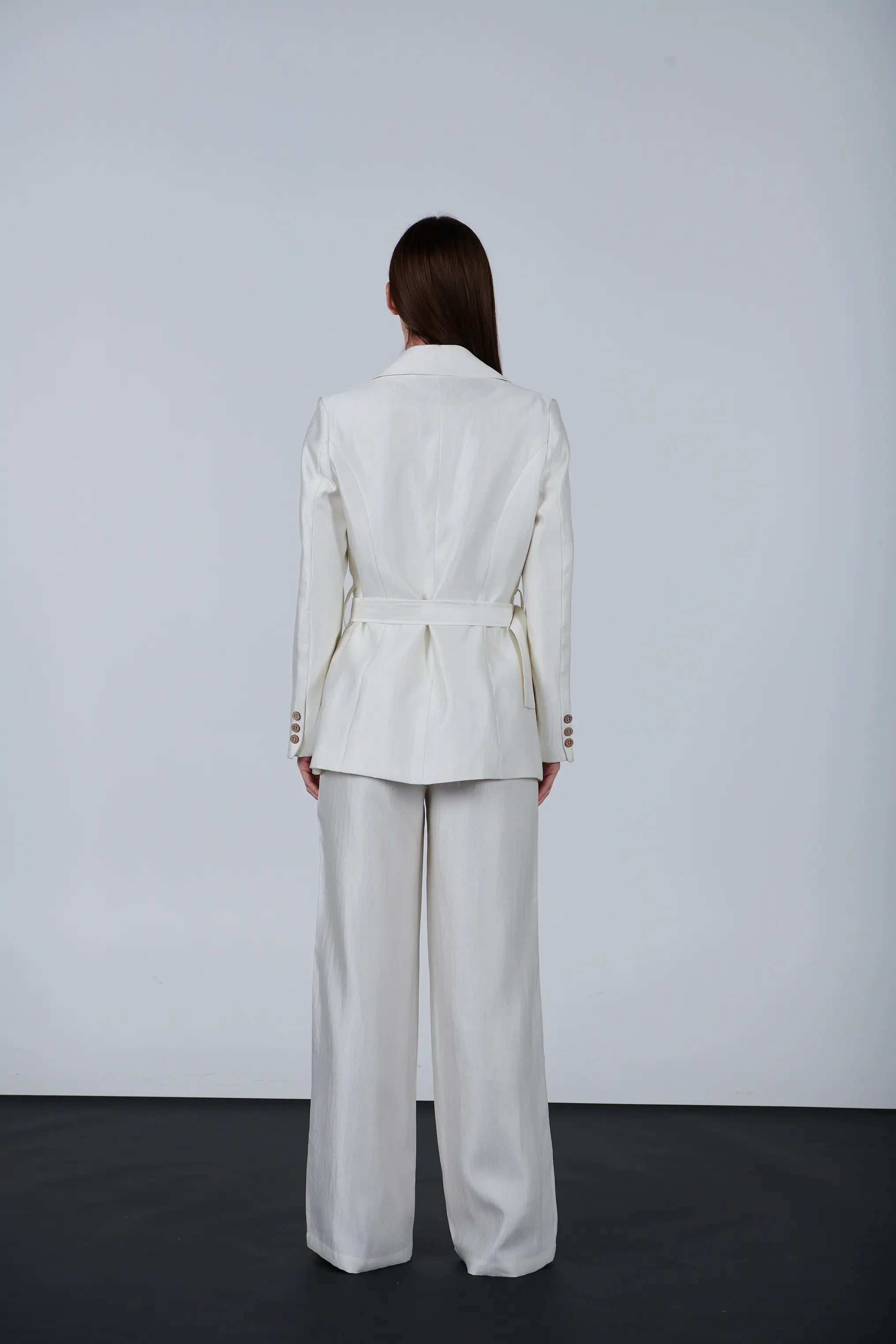 sparkling fabric pocketed blazer