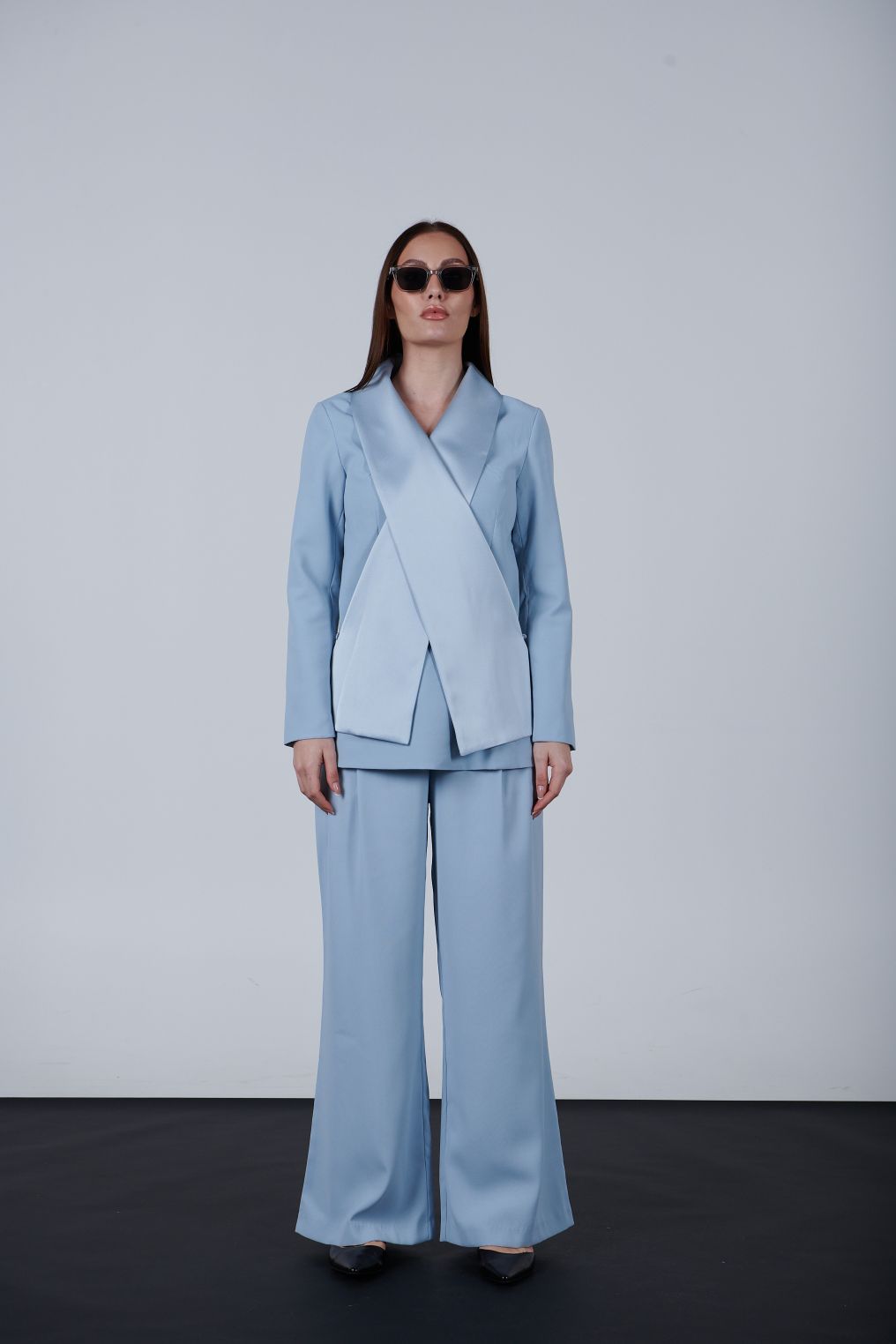 Unique crossed blouse like jacket