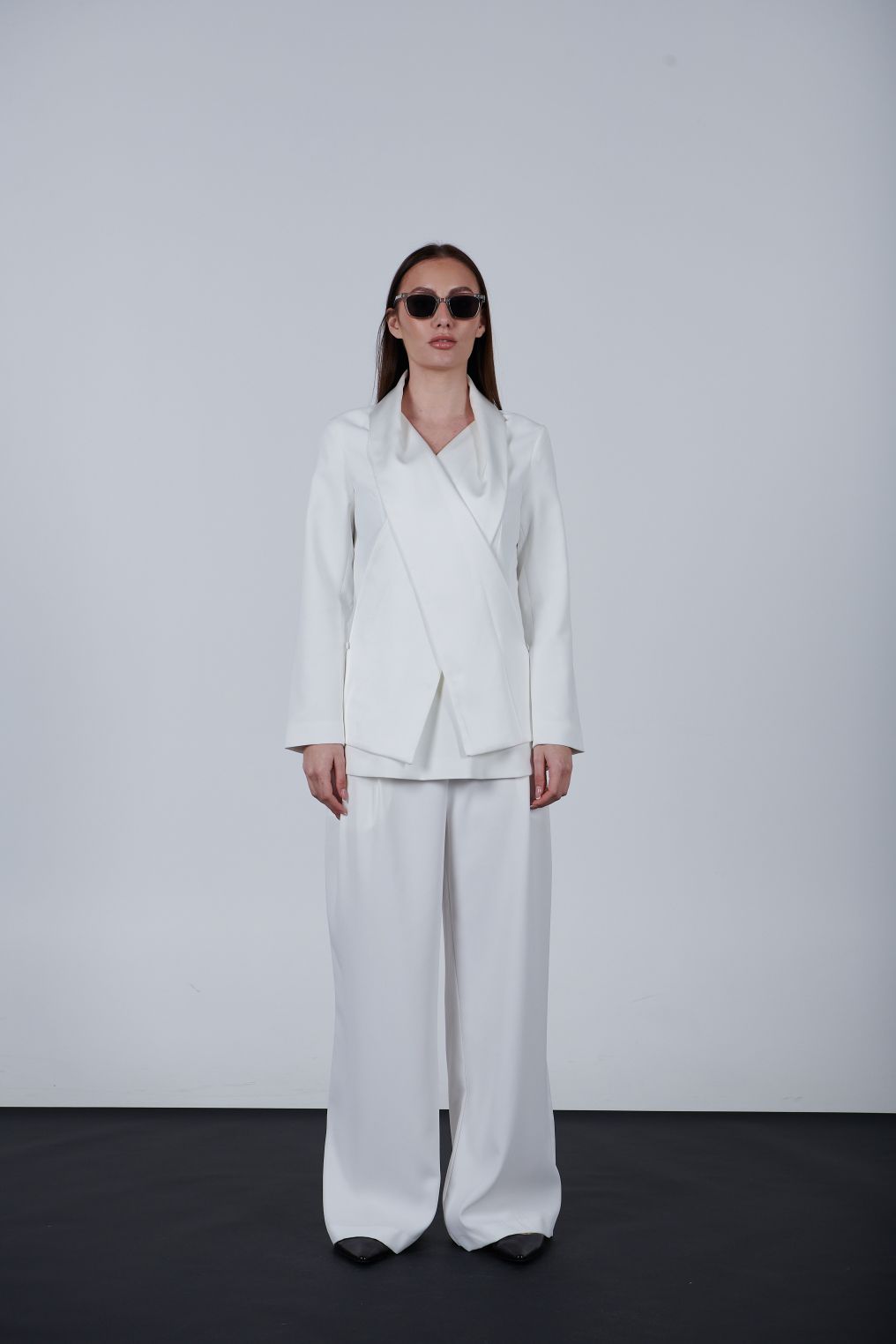 Unique crossed blouse like jacket