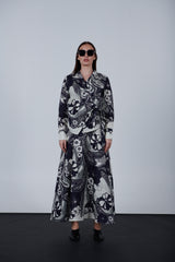 Linen Printed 2 Piece Dress