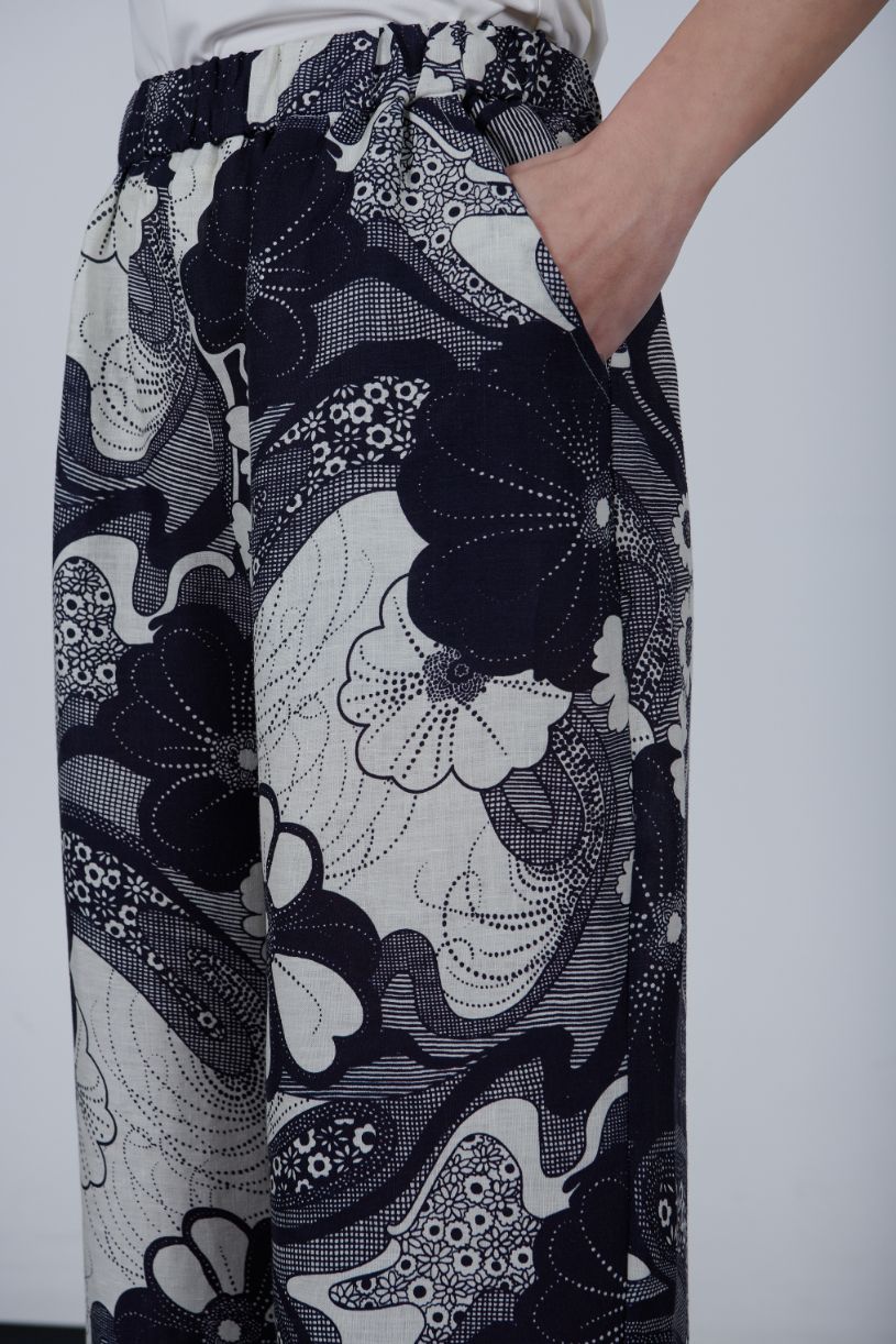 Linen printed Pants