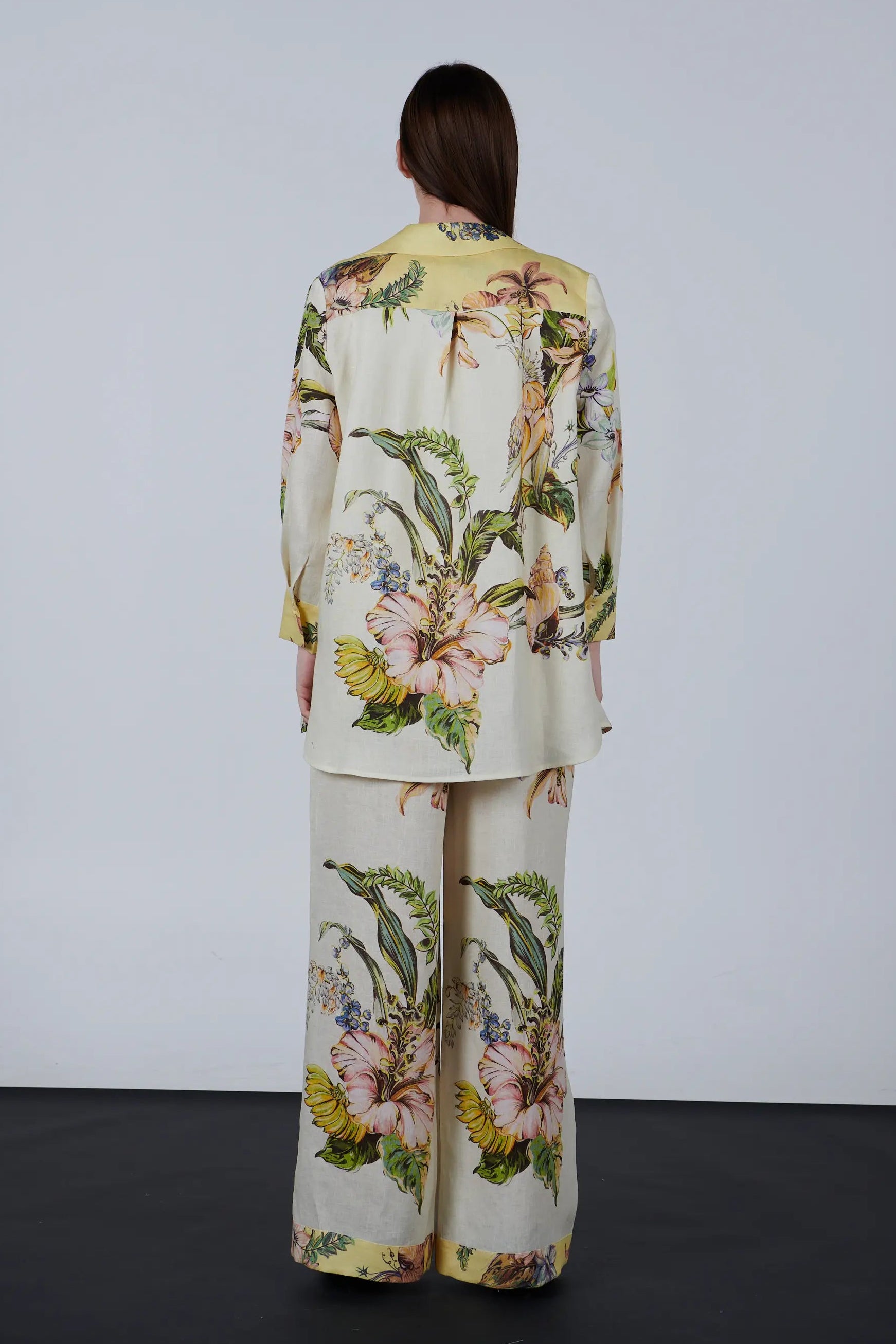 Floral Print Linen Shirt