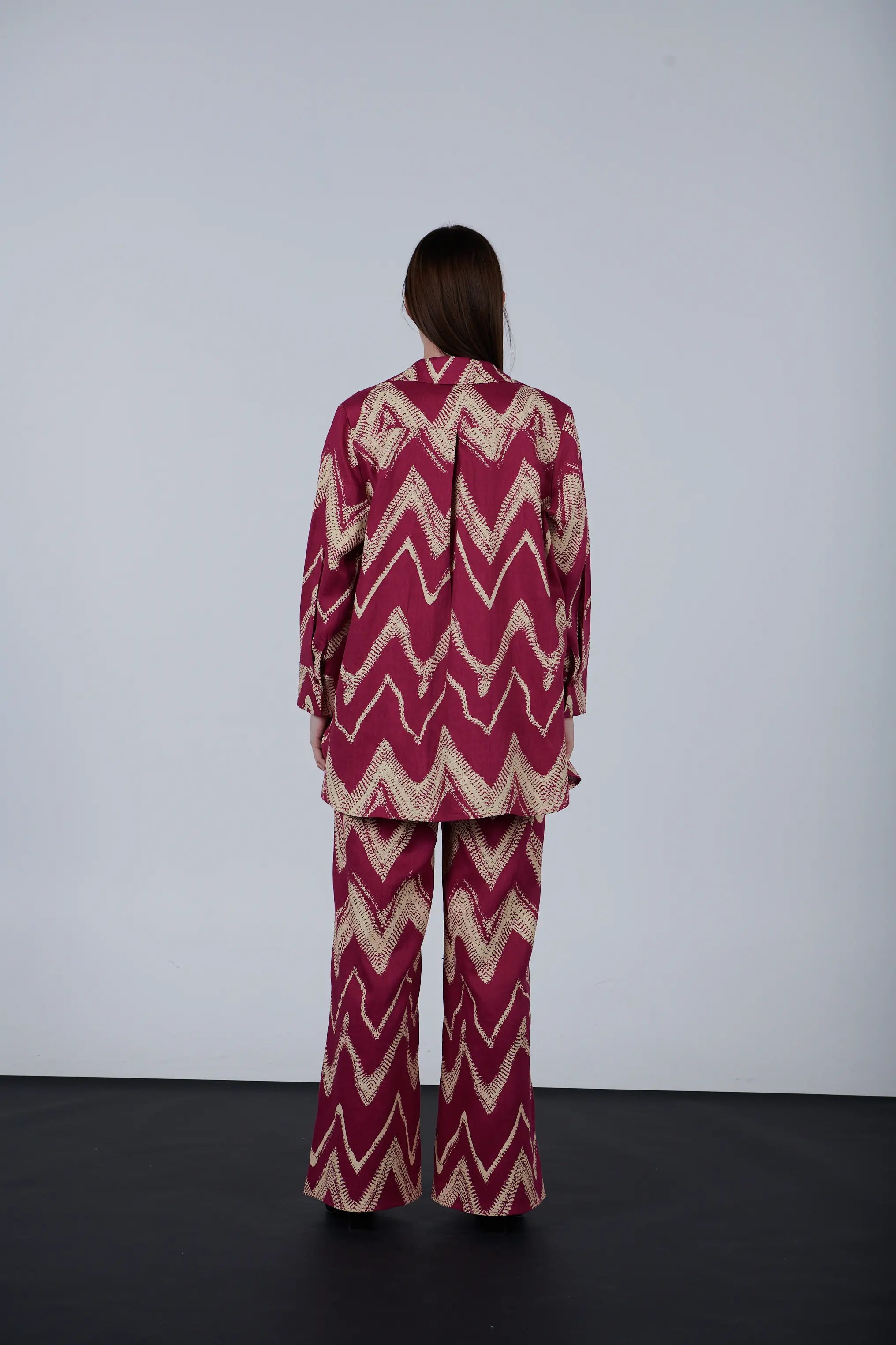Zigzag Pattern Linen Shirt