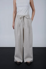 High-Waisted Linen Wide Leg Pants