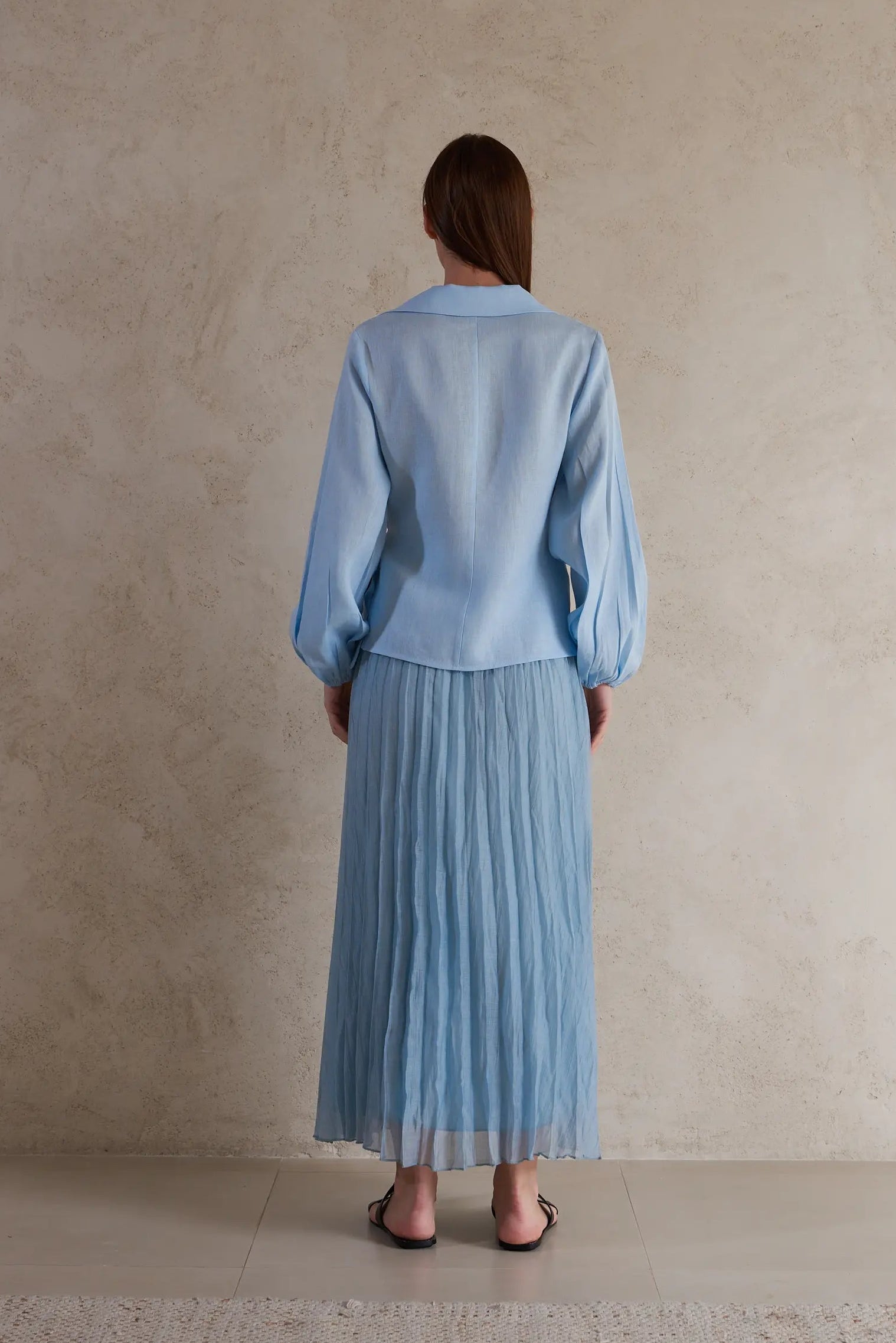 Long Sleeve Linen knotted Top
