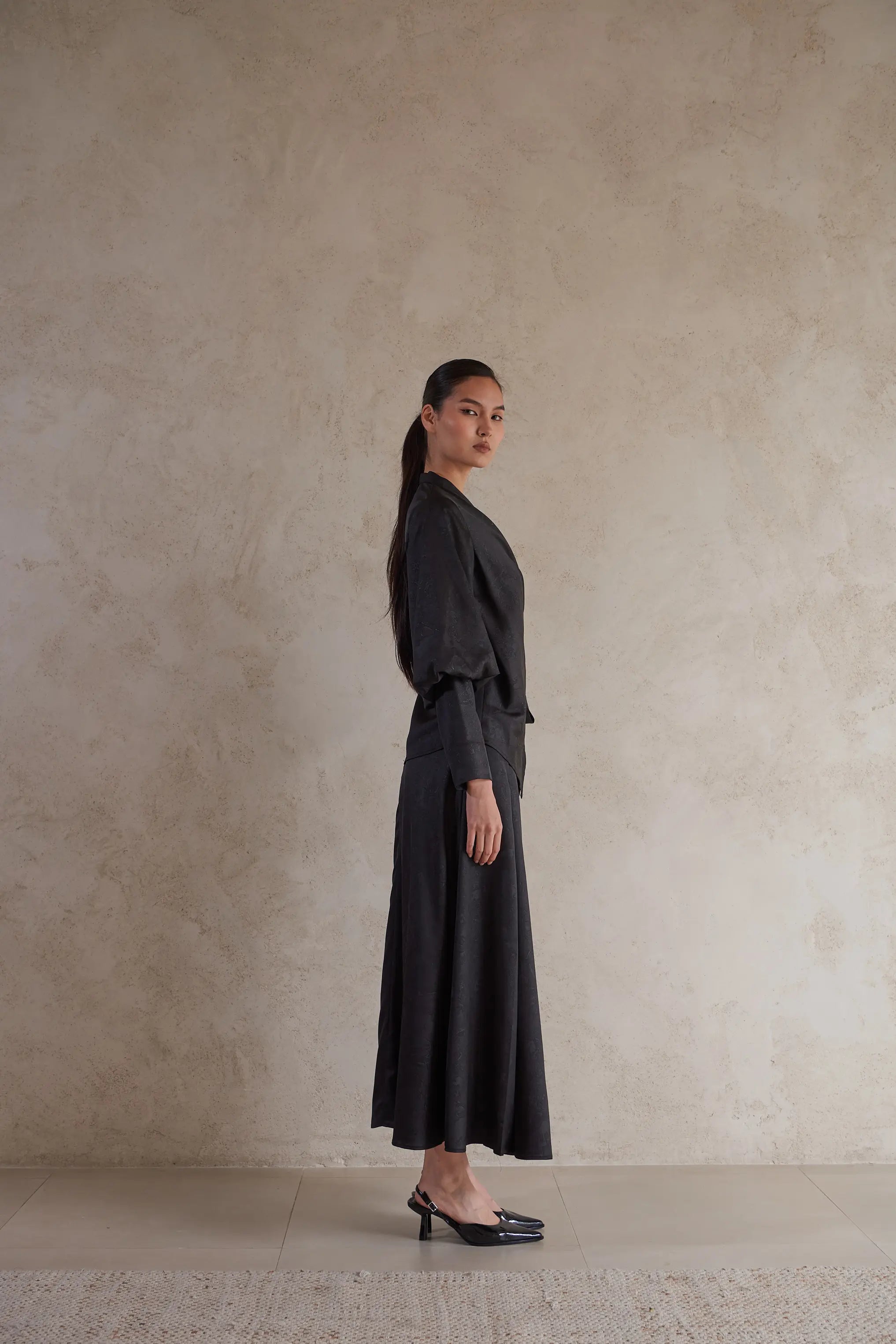 Elegant Satin Wrap Jacket