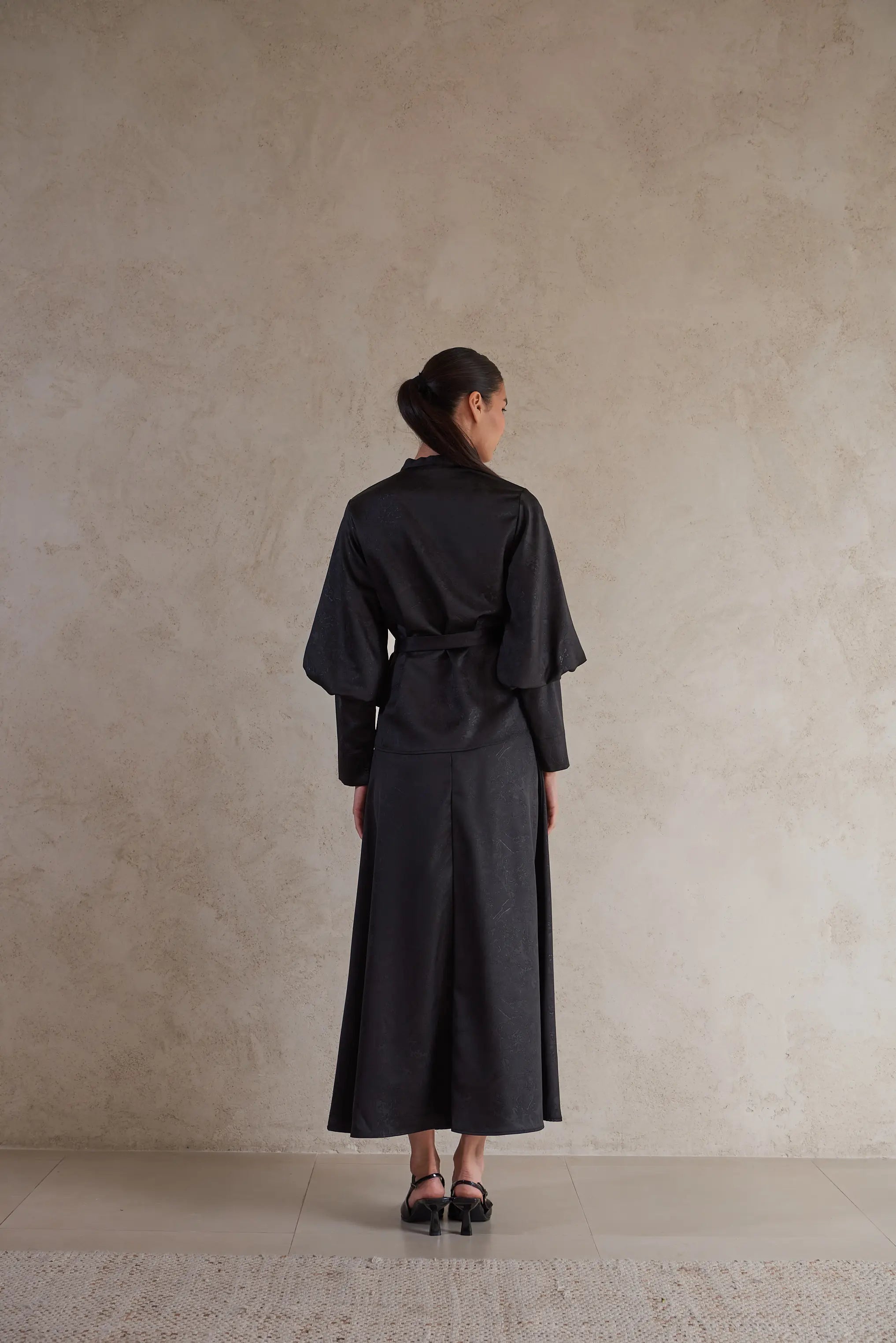 Elegant Satin Wrap Jacket