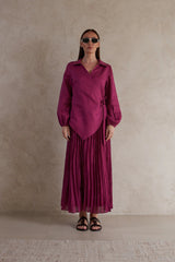 Long Sleeve Linen knotted Top