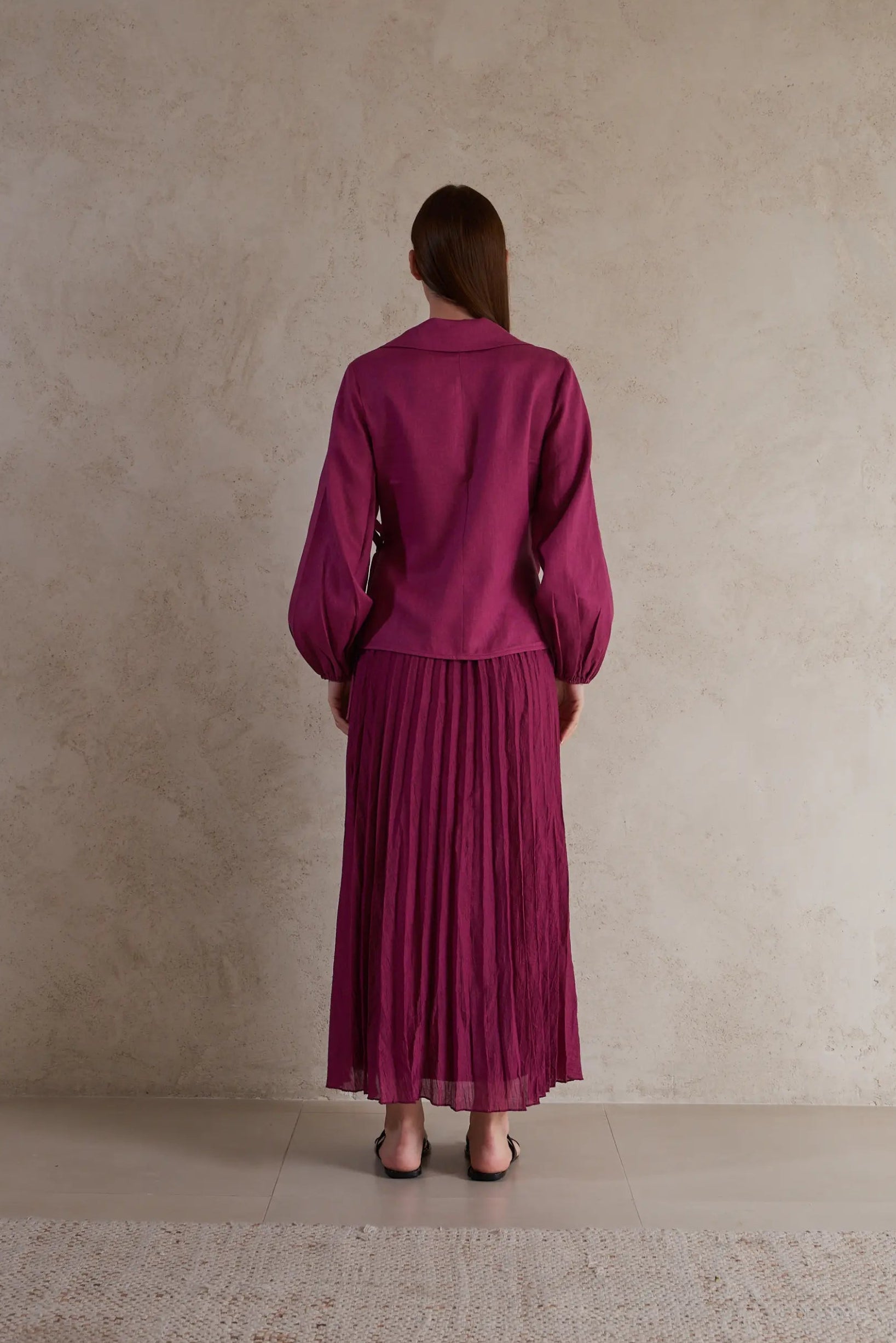 Long Sleeve Linen knotted Top