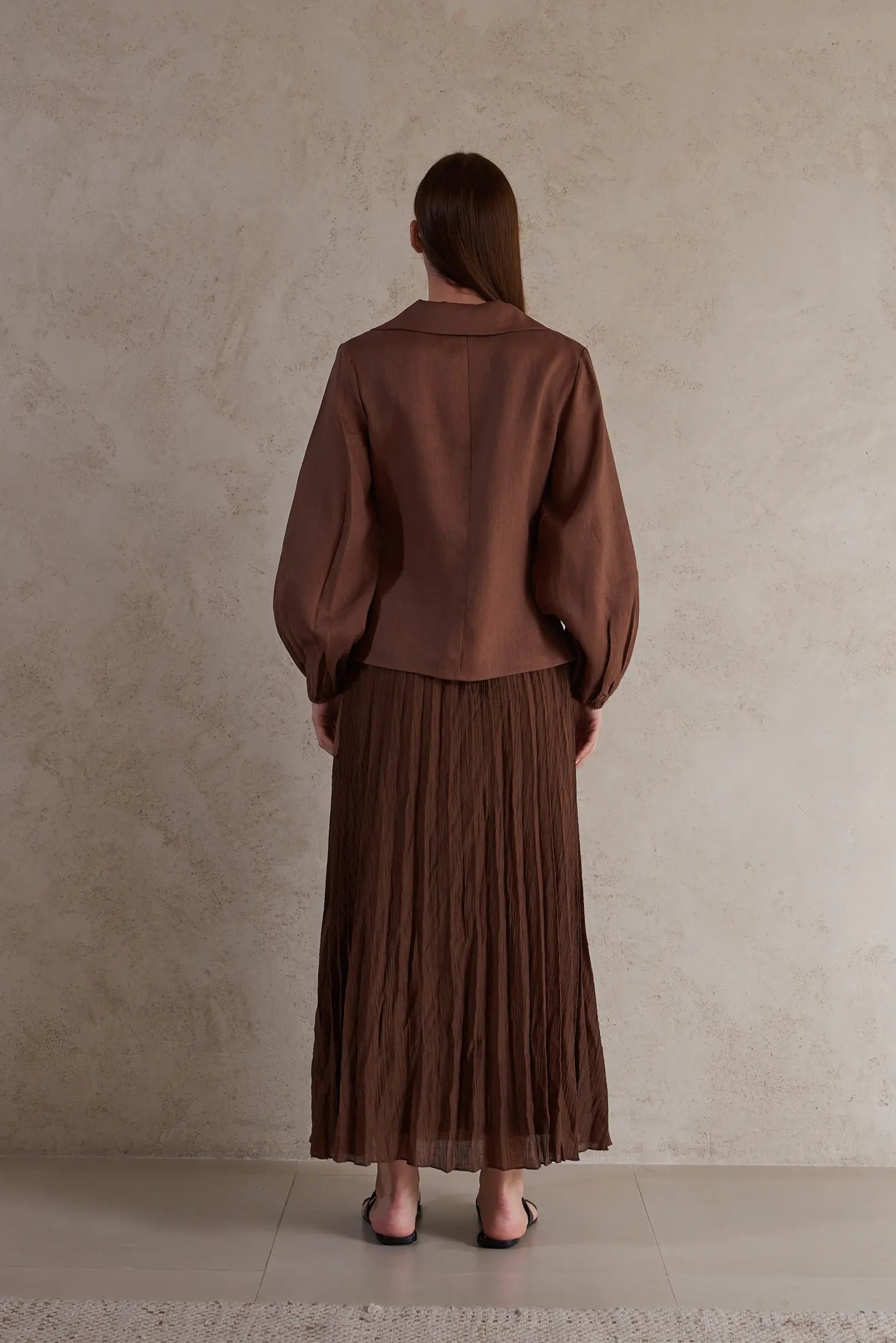 Long Sleeve Linen knotted Top
