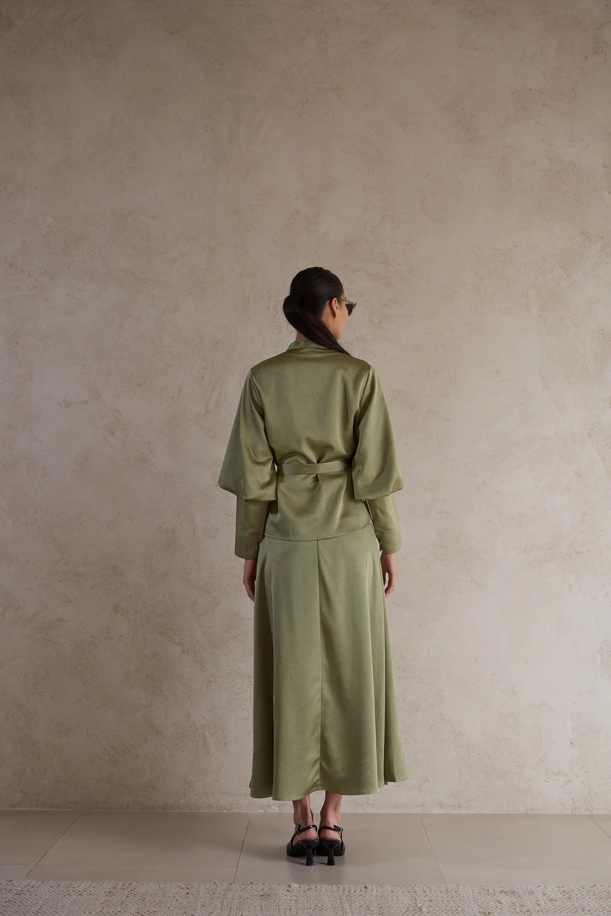 Elegant Satin Wrap Jacket