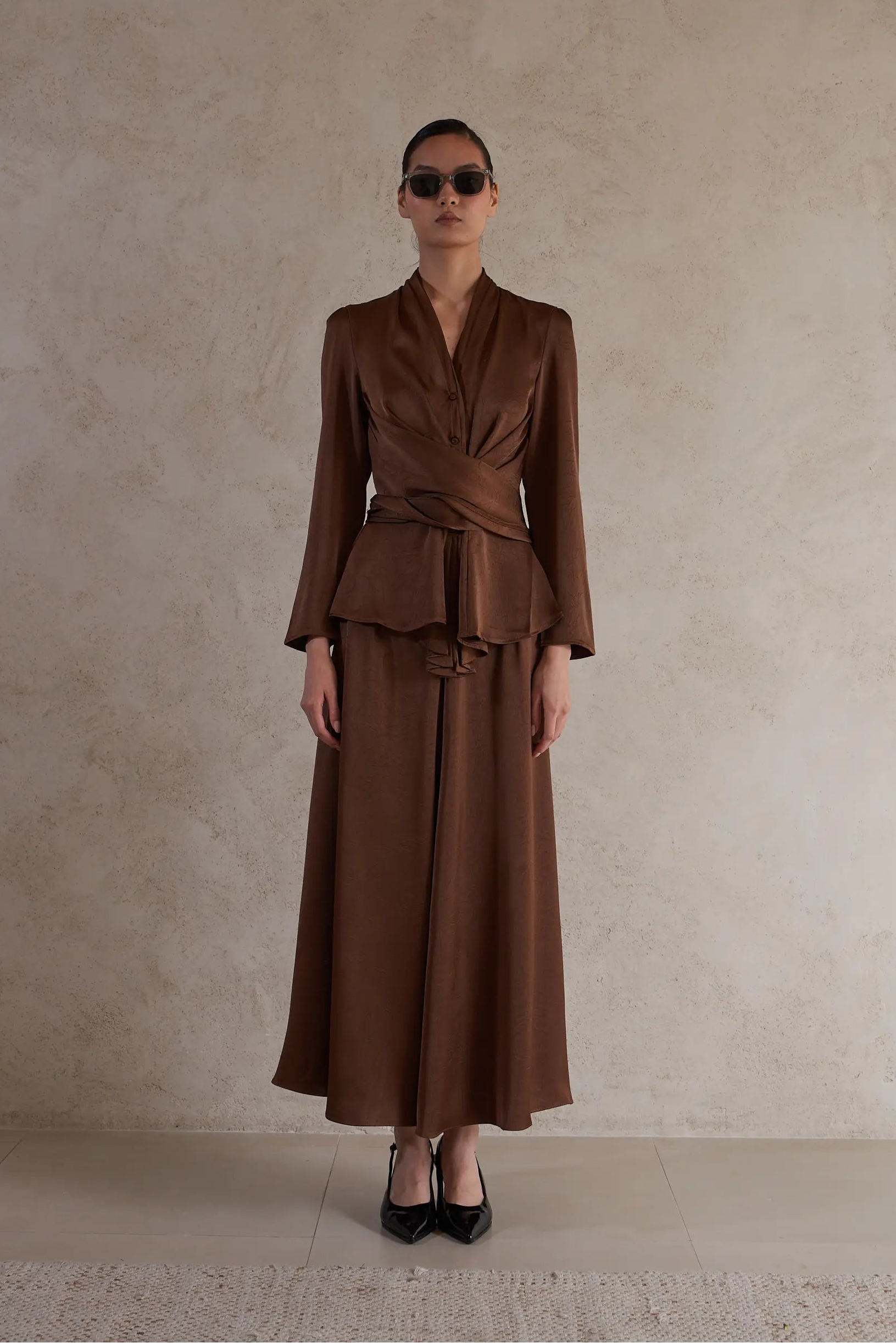 Satin Featherlight Wrap Jacket