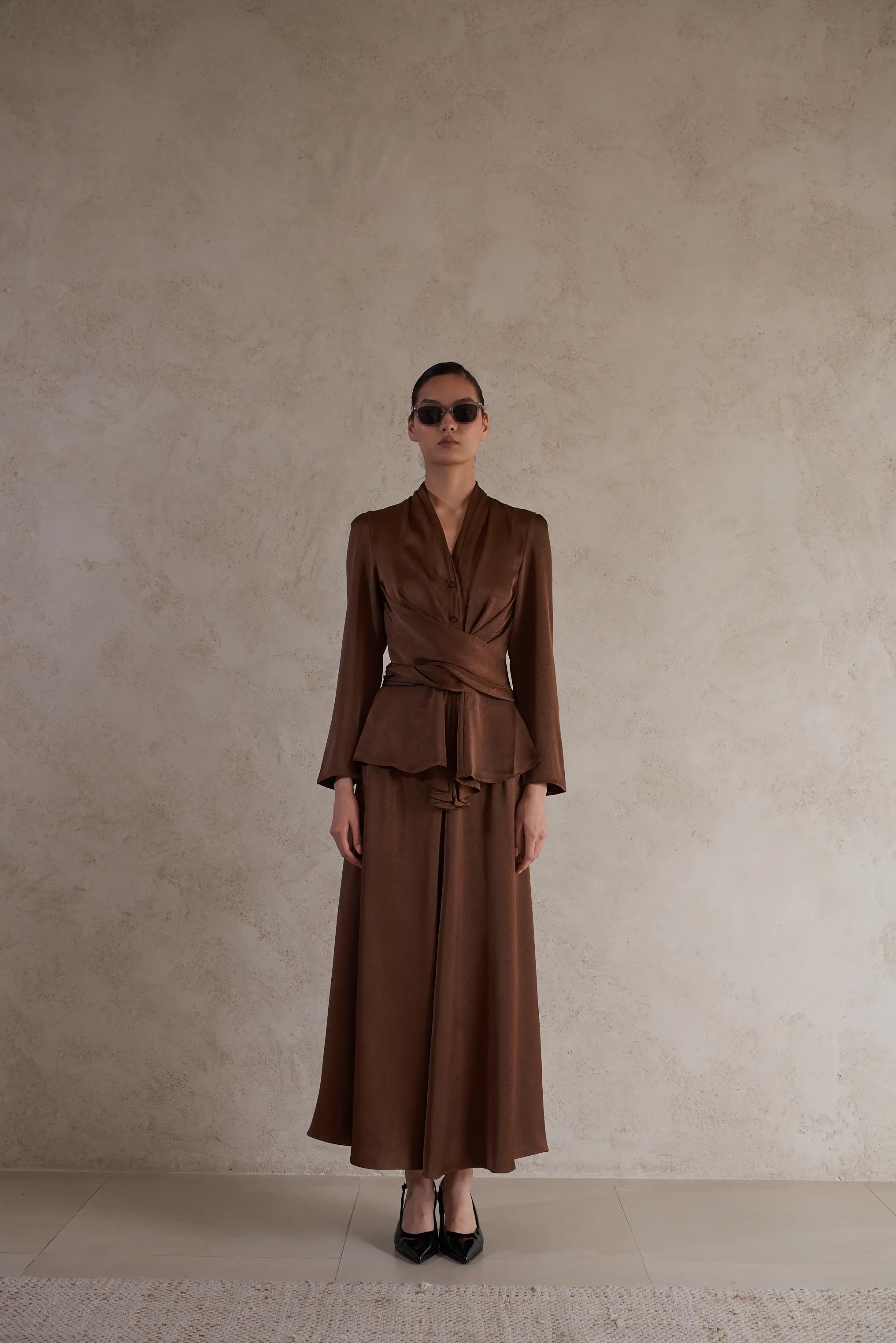 Satin Featherlight Wrap Jacket