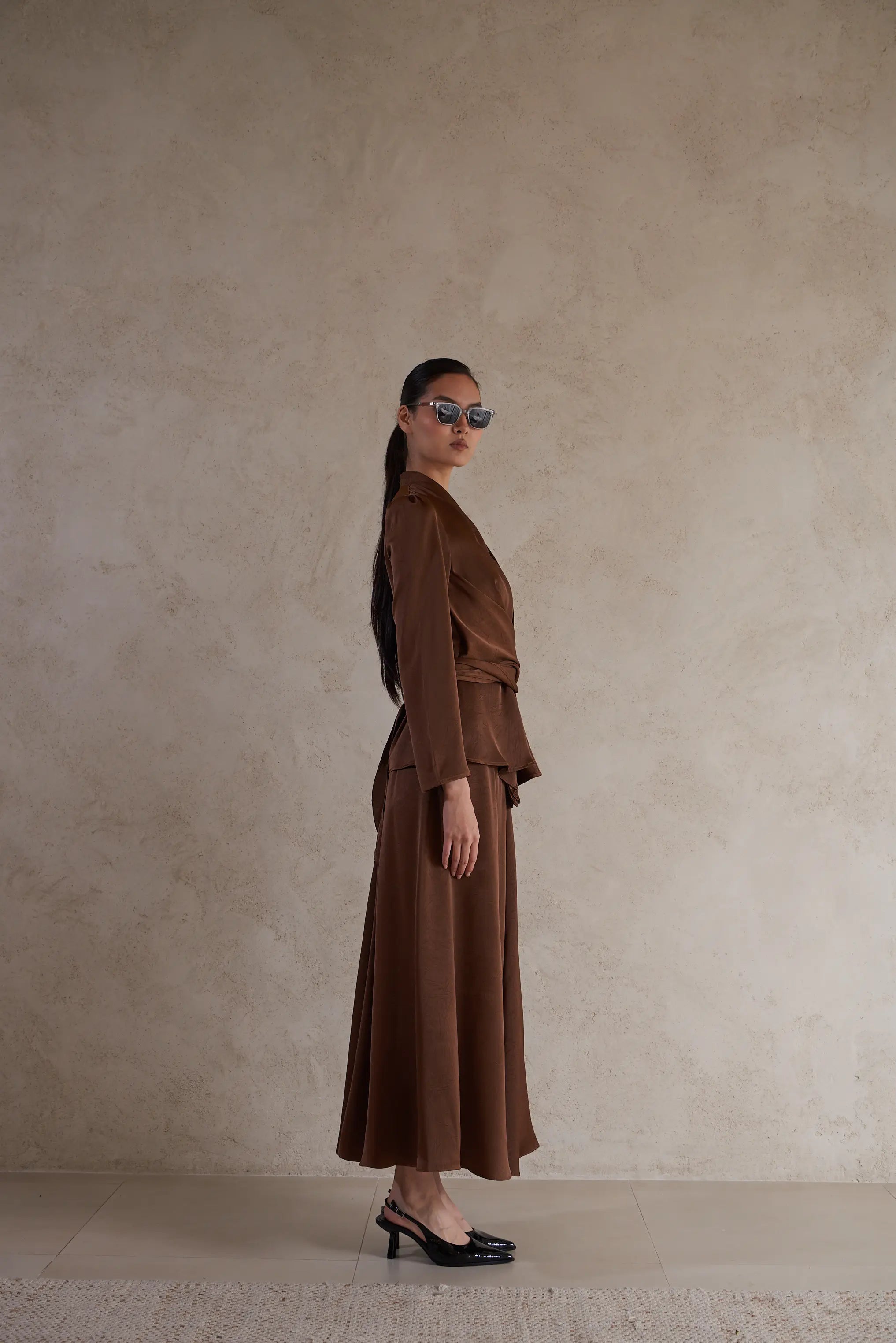 Satin Featherlight Wrap Jacket