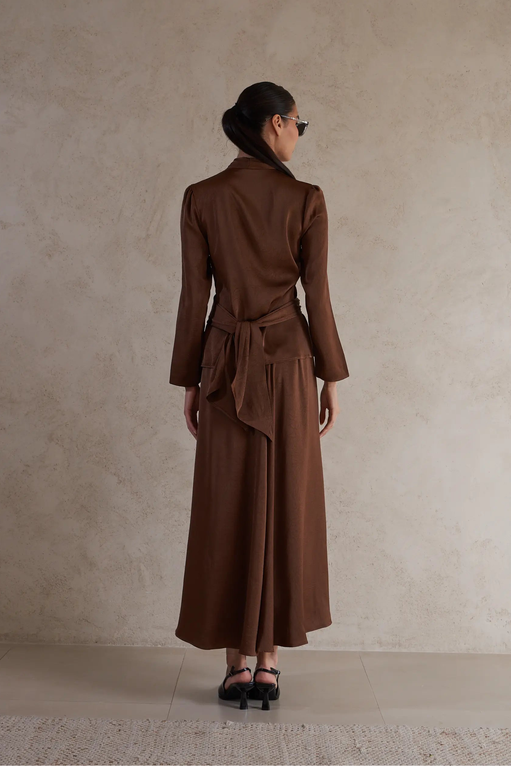 Satin Featherlight Wrap Jacket