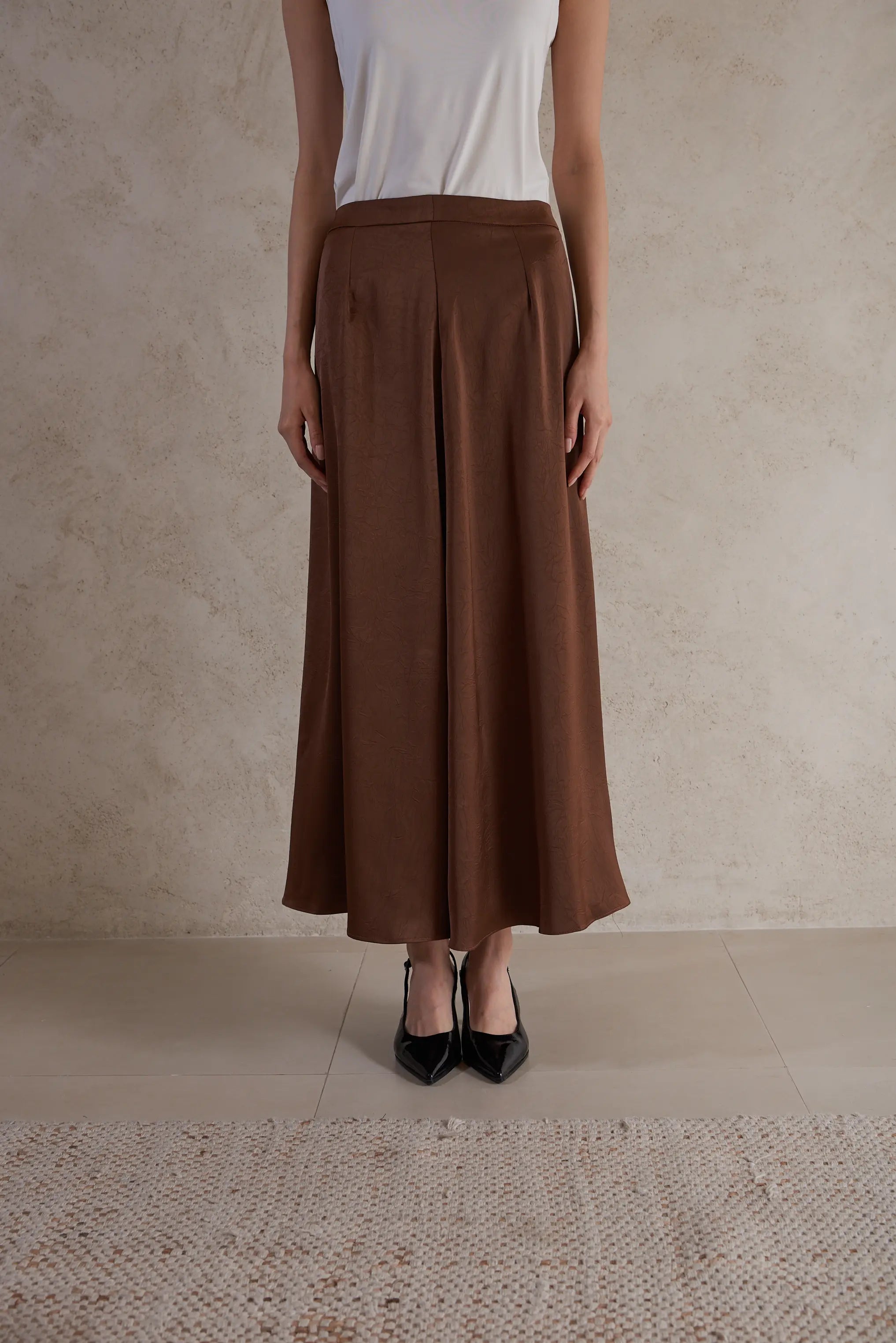 Elegant Maxi Satin Skirt