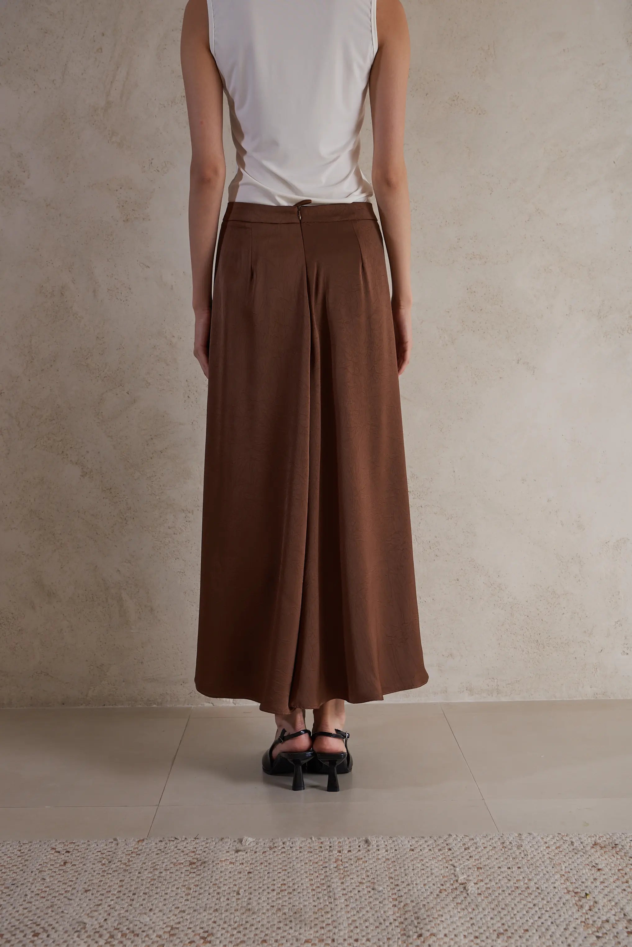 Elegant Maxi Satin Skirt