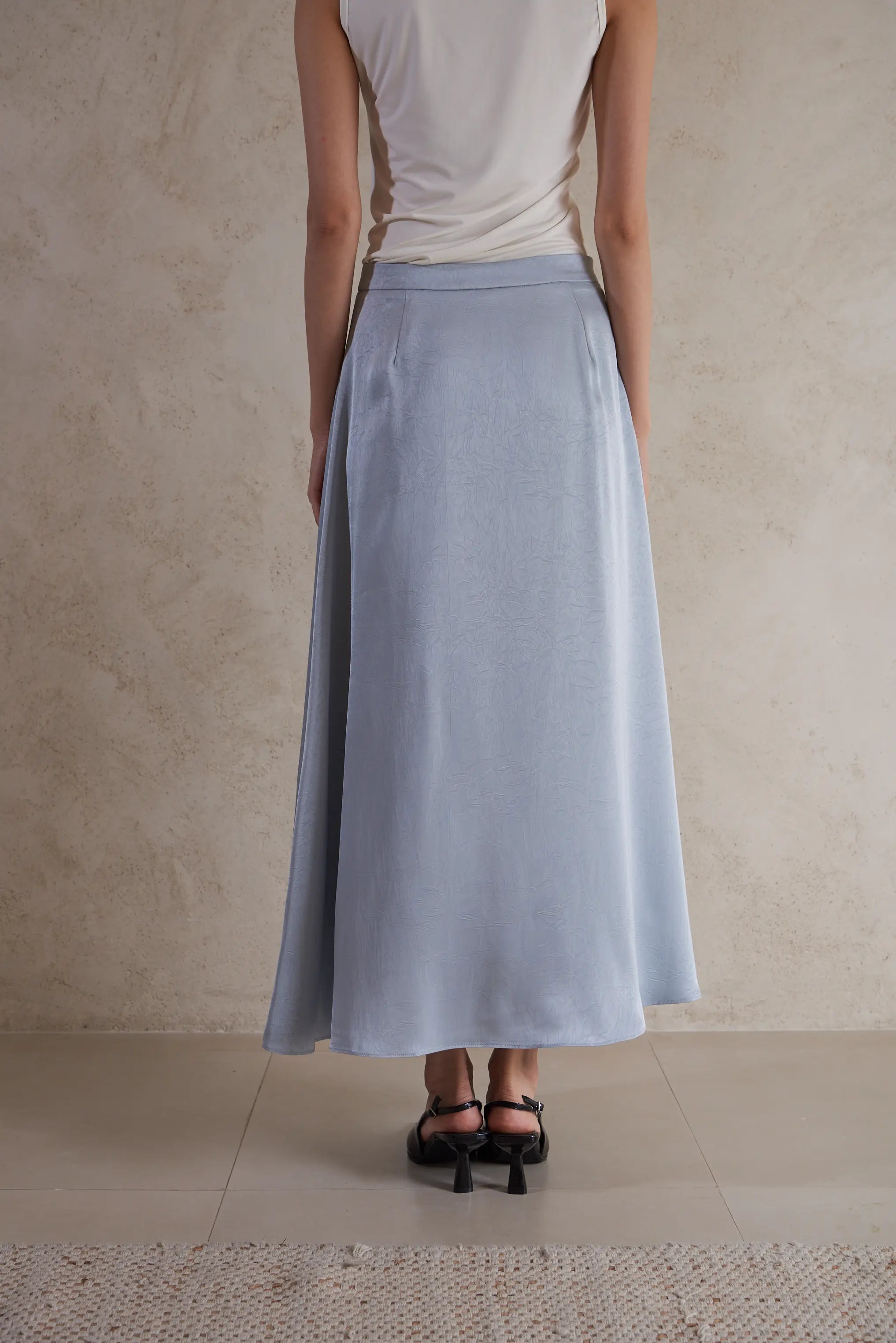 Elegant Maxi Satin Skirt