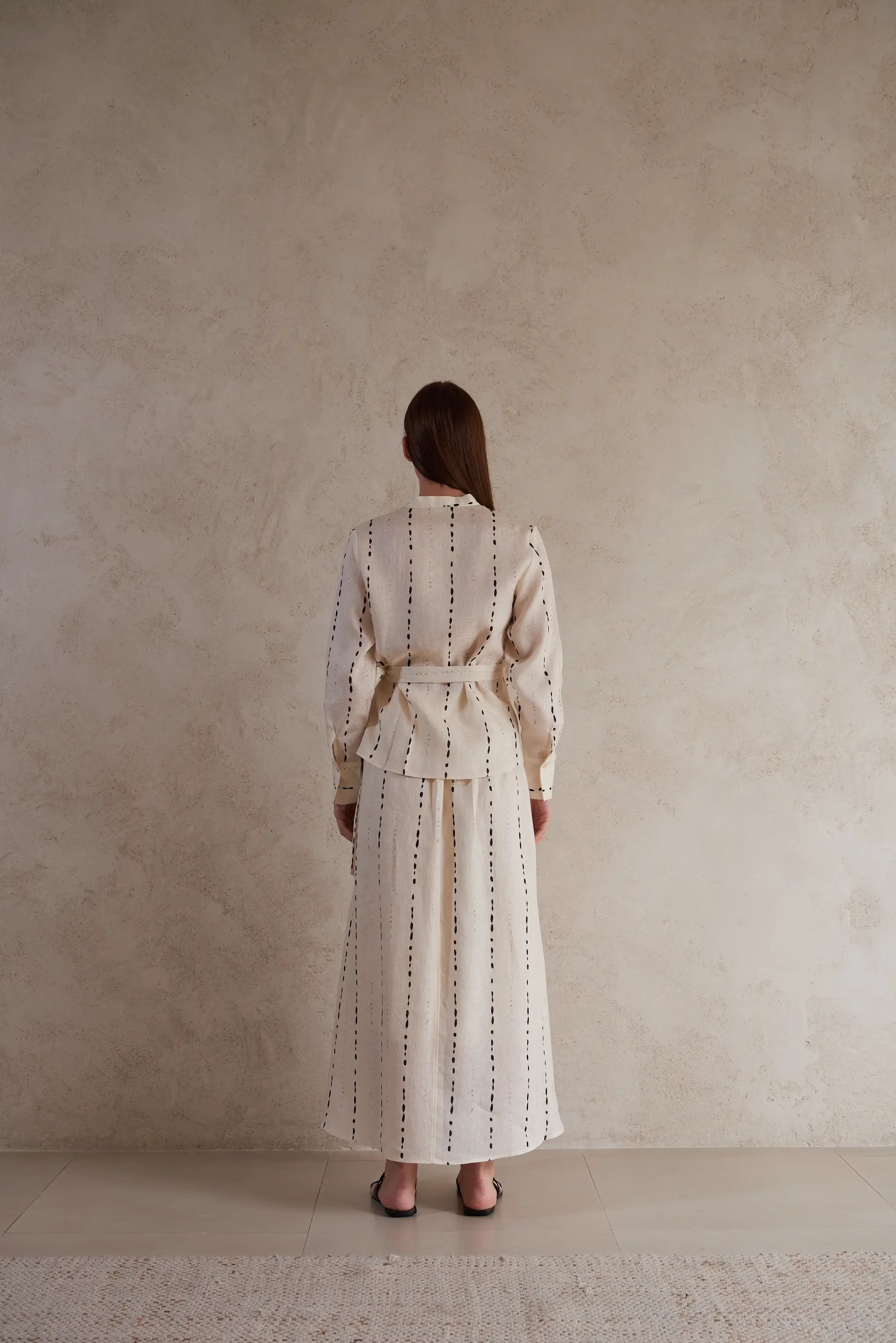 Striped Linen Beige Jacket