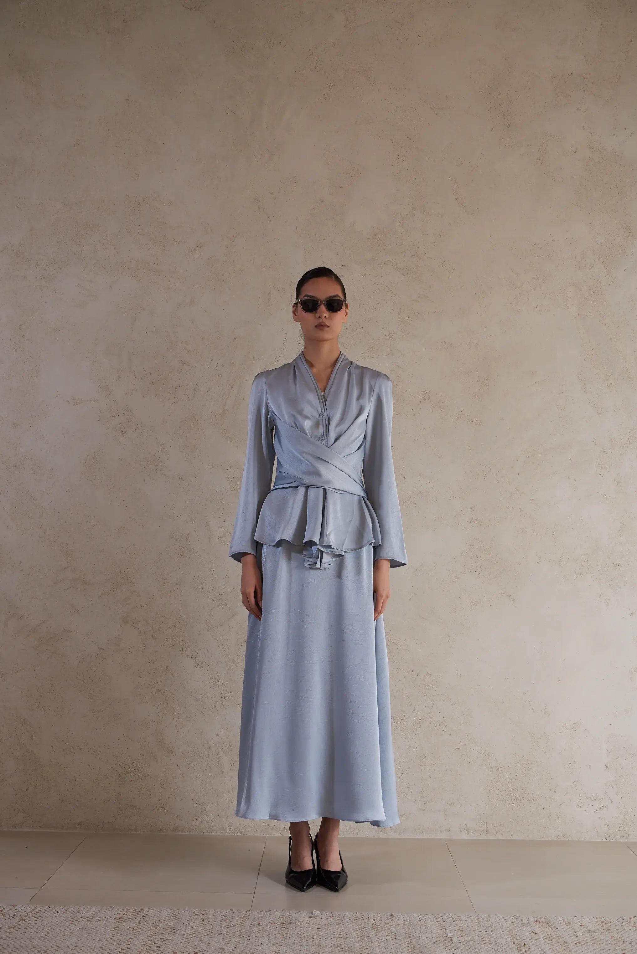 Satin Featherlight Wrap Jacket