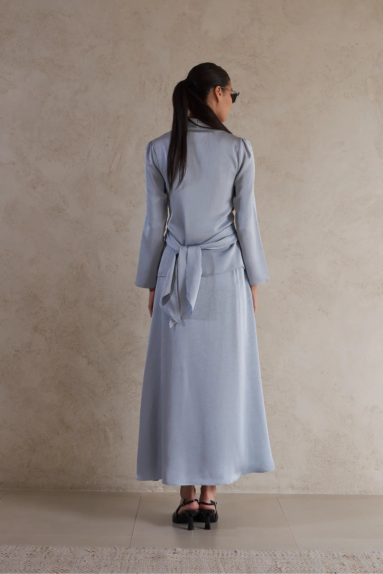Satin Featherlight Wrap Jacket