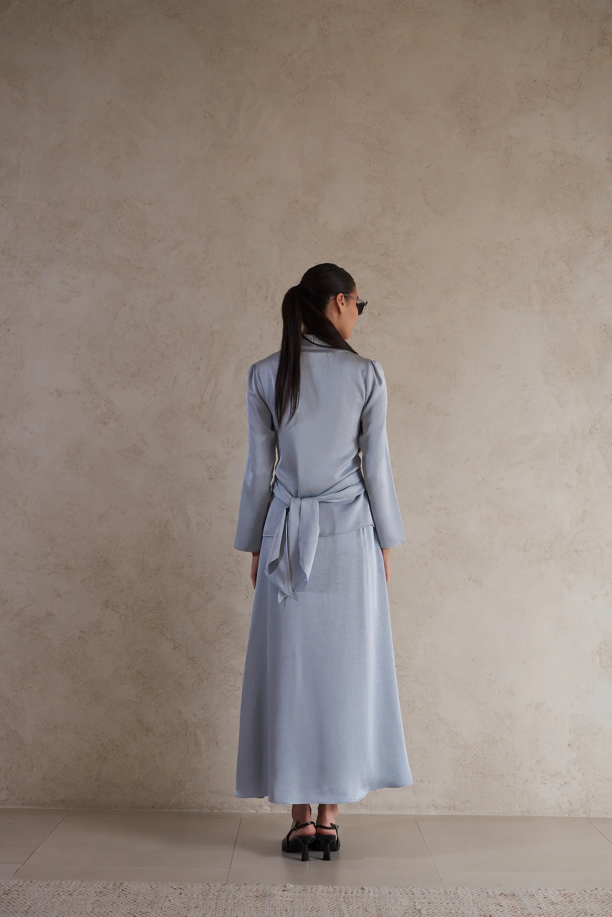 Satin Featherlight Wrap Jacket