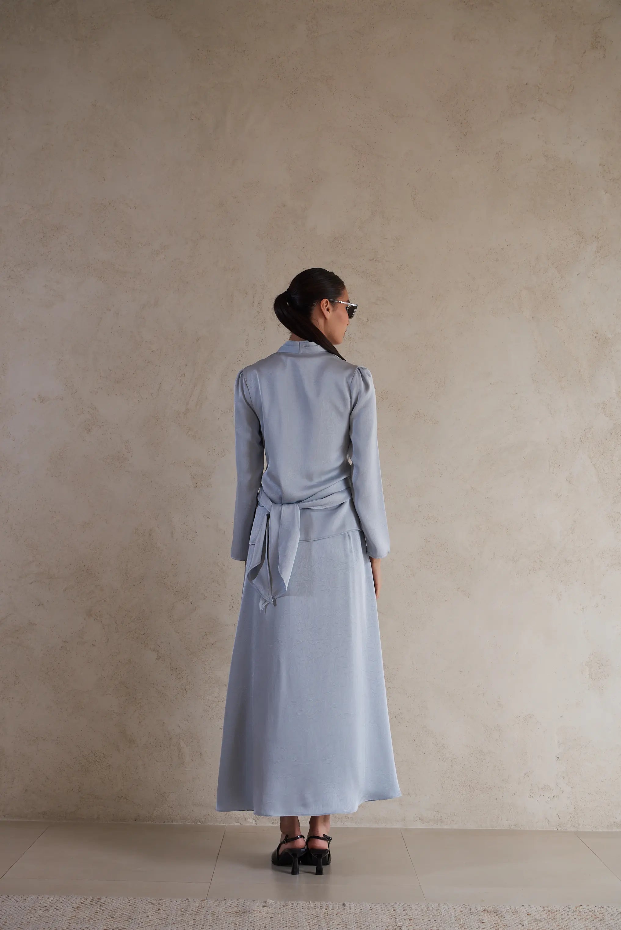 Satin Featherlight Wrap Jacket