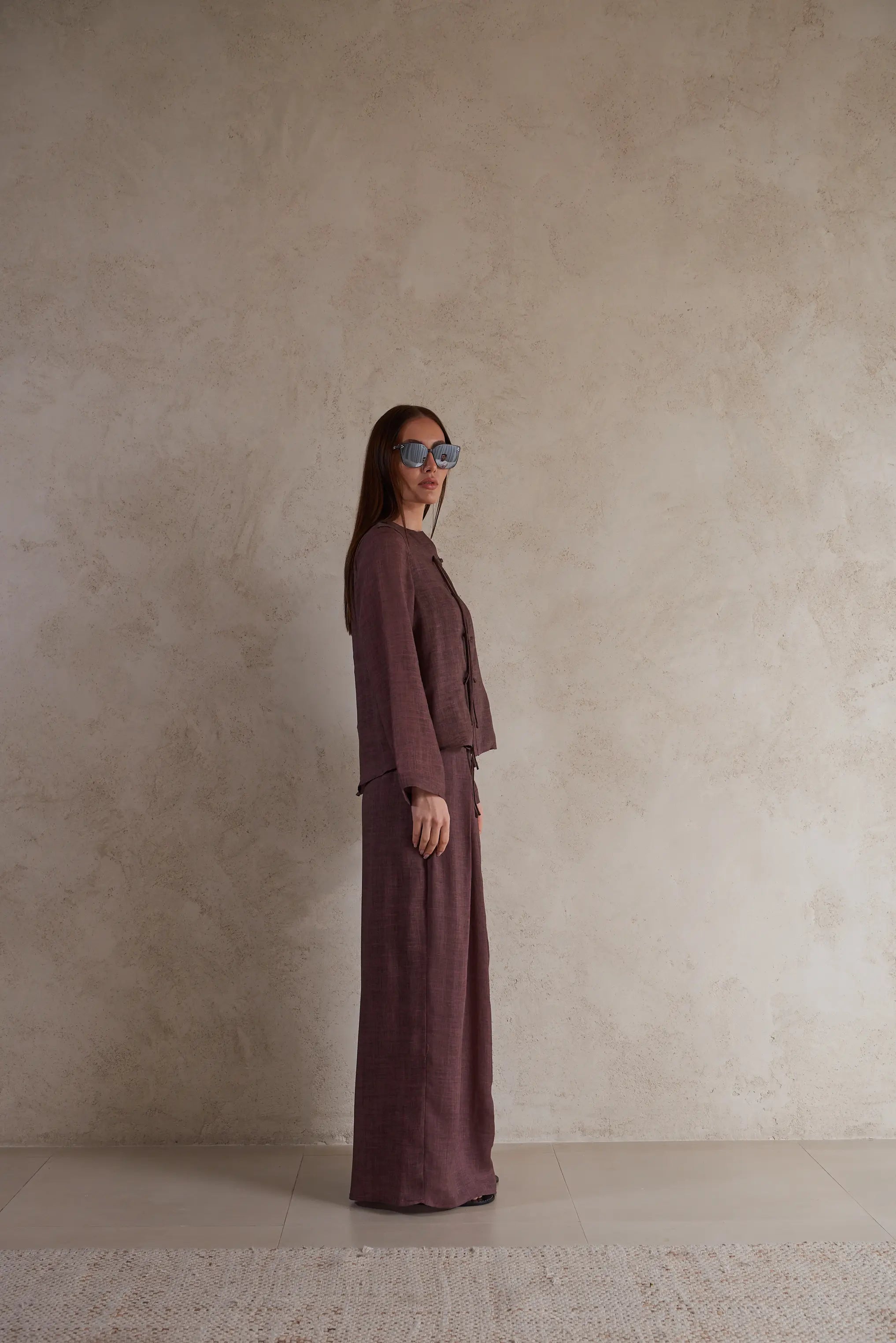 Linen Tie-Front Jacket