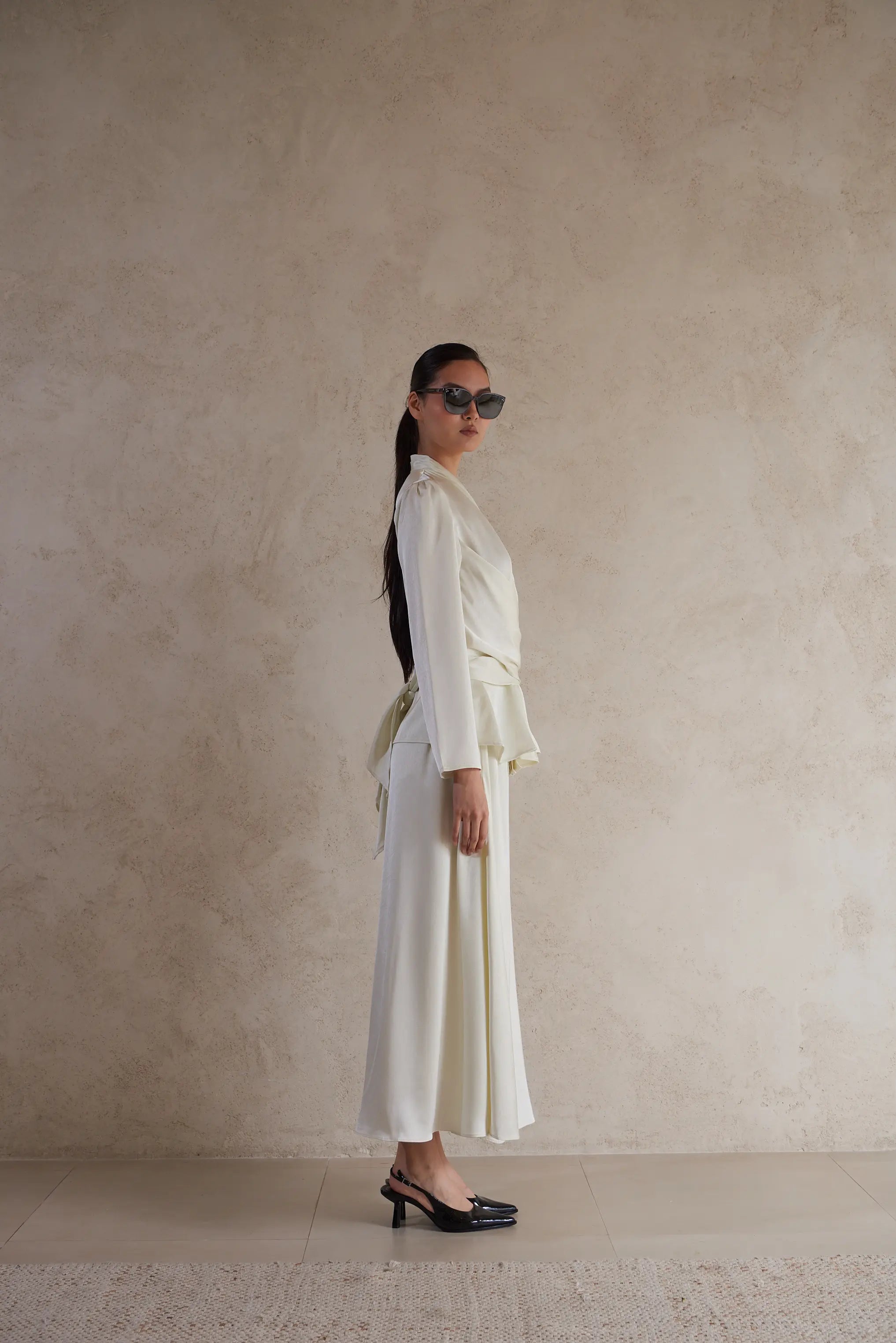 Satin Featherlight Wrap Jacket