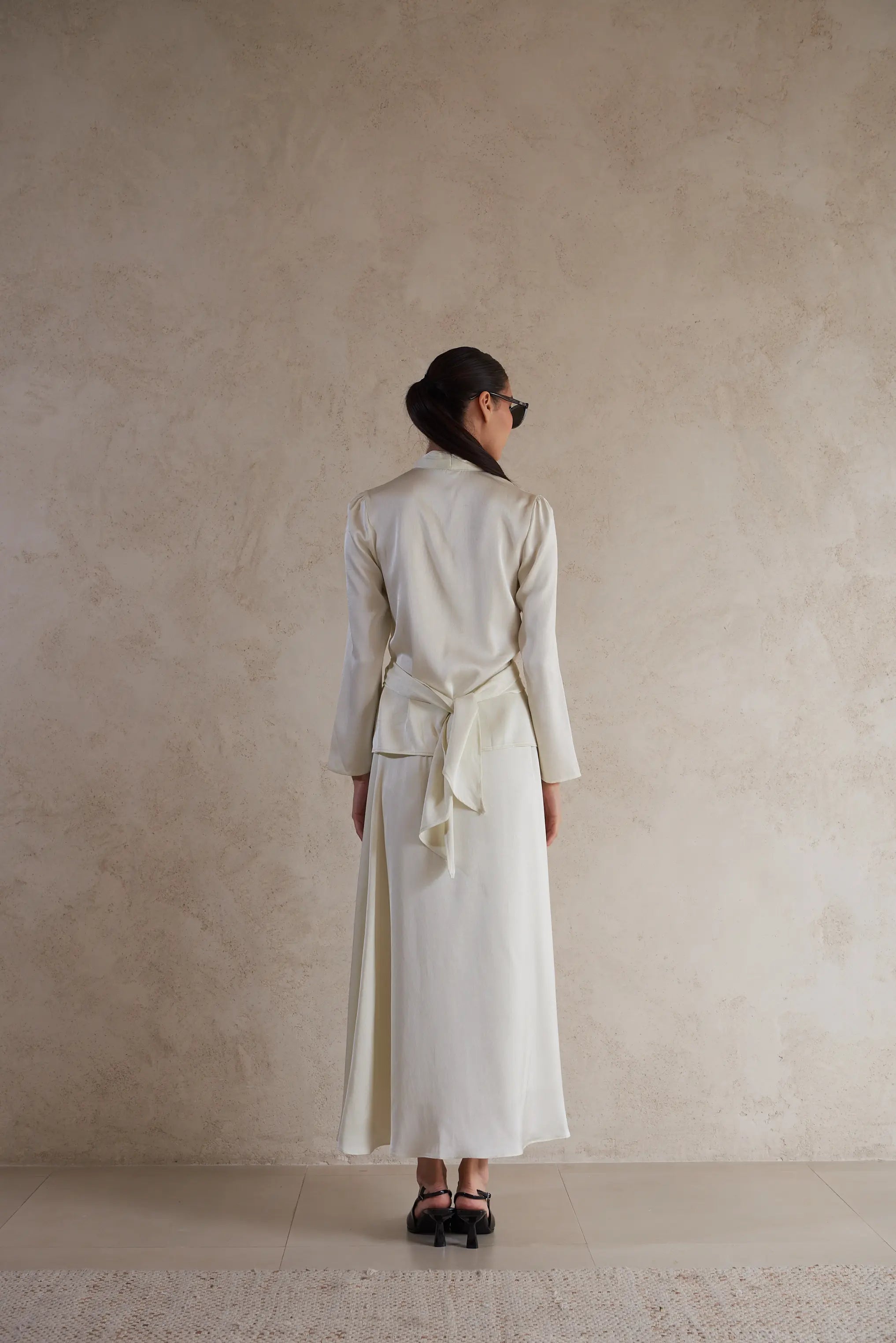 Satin Featherlight Wrap Jacket