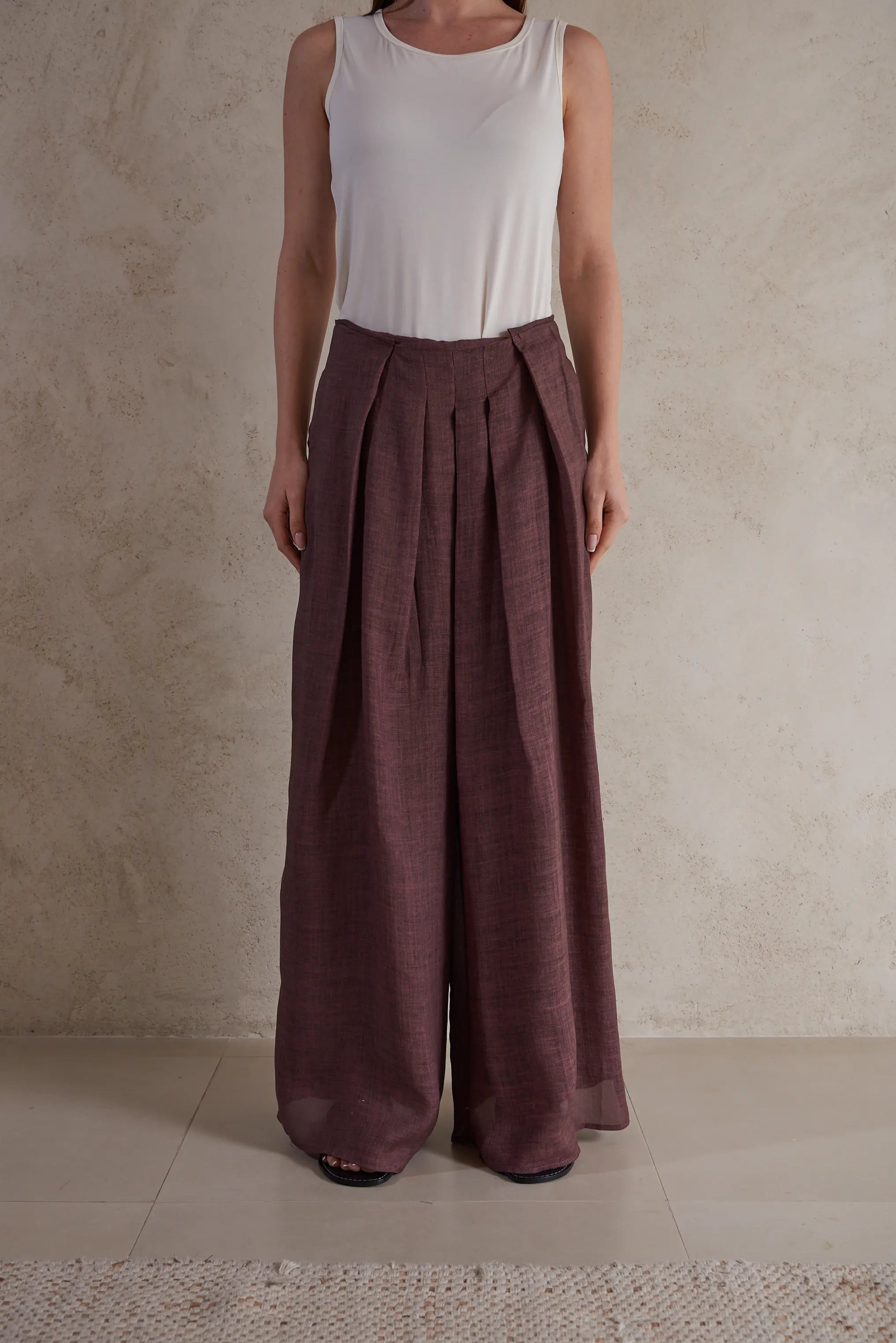Wide-Leg flowy Linen Pants