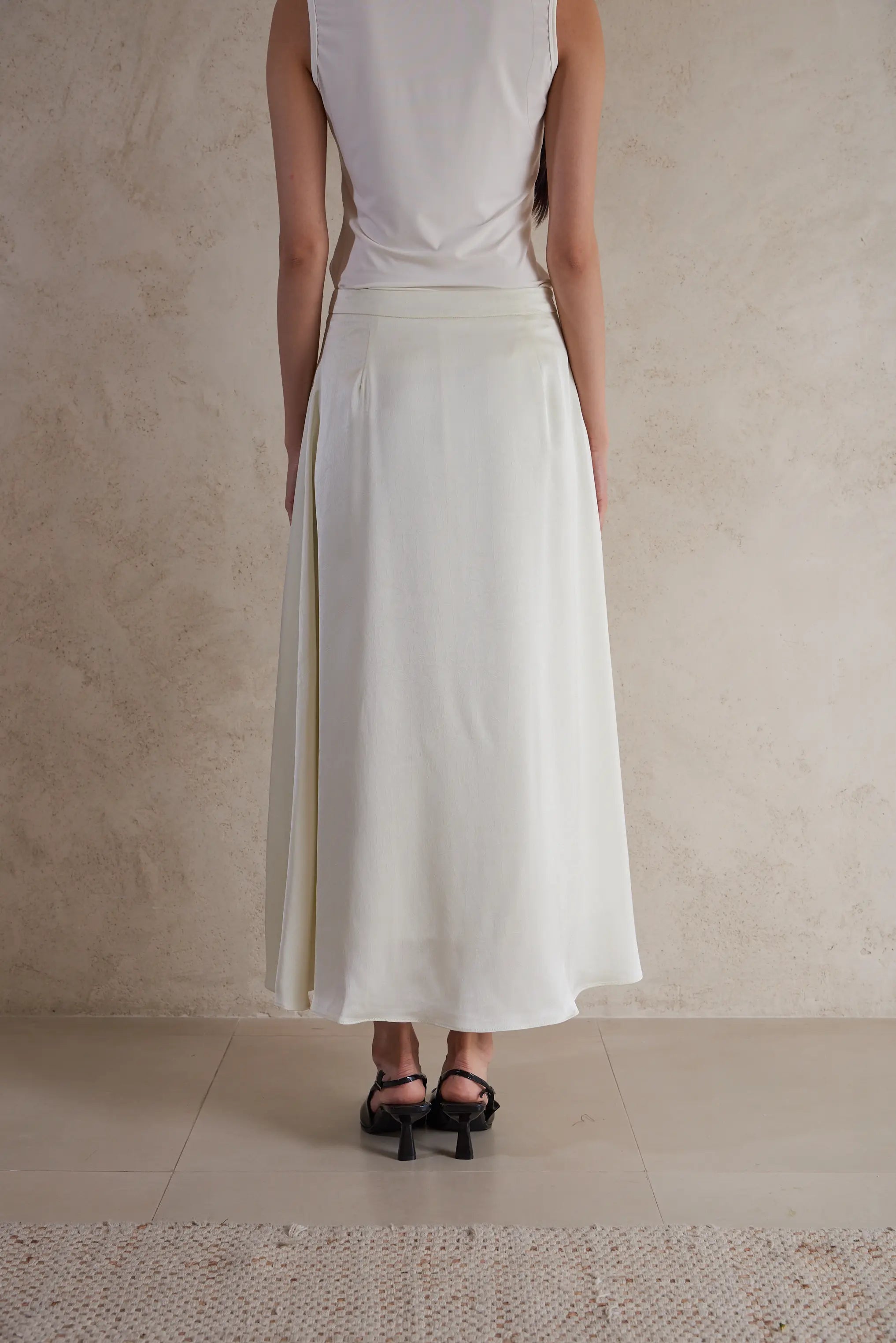 Elegant Maxi Satin Skirt