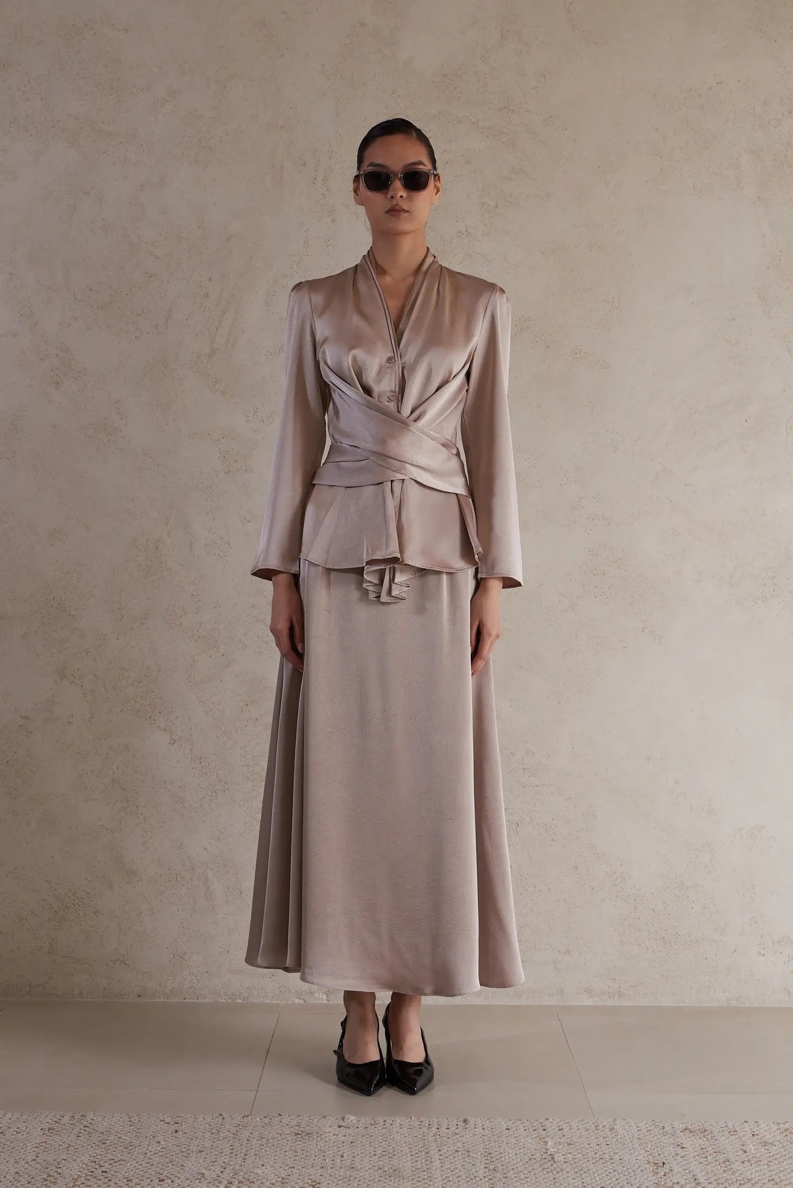 Satin Featherlight Wrap Jacket