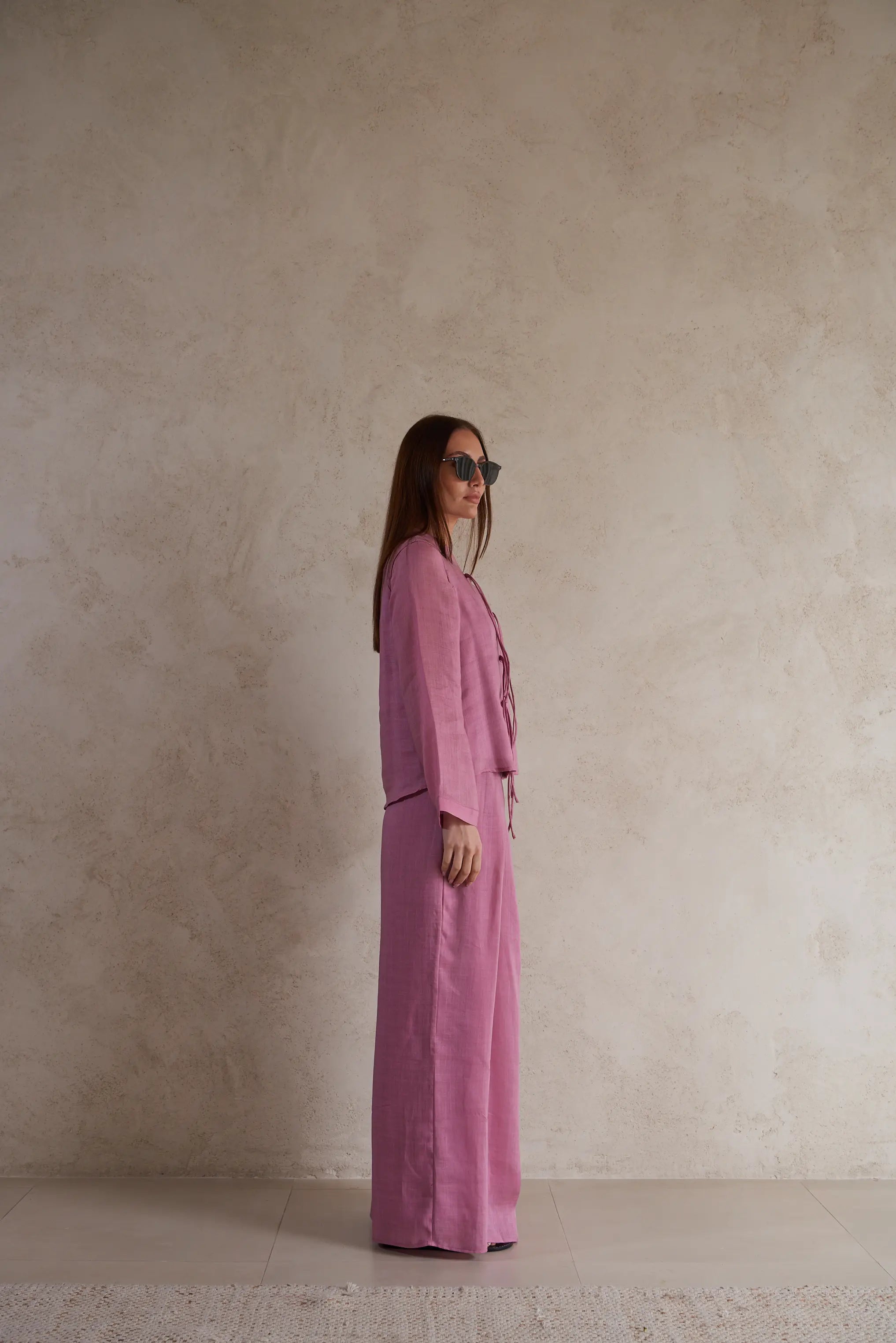 Linen Tie-Front Jacket