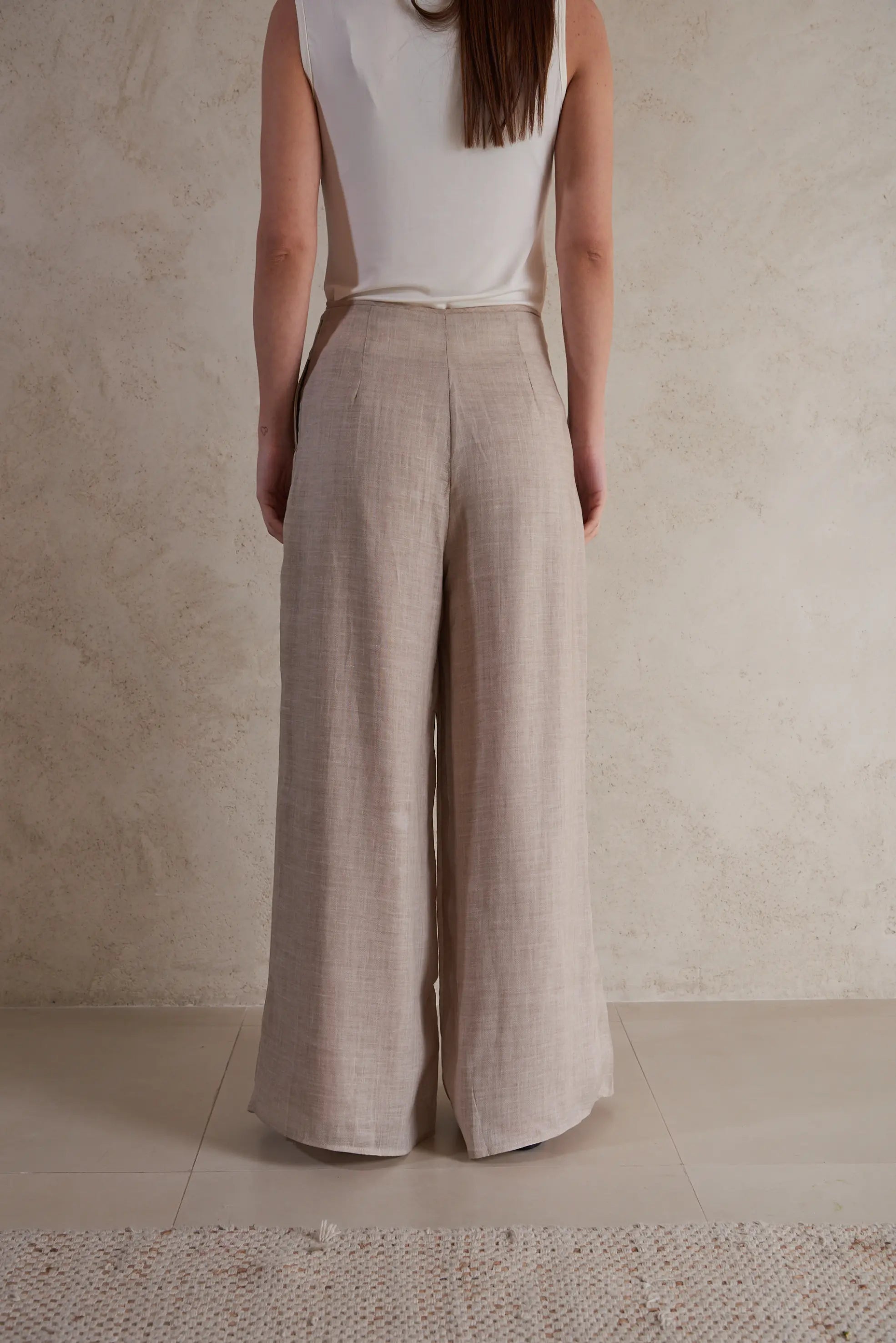 Wide-Leg flowy Linen Pants