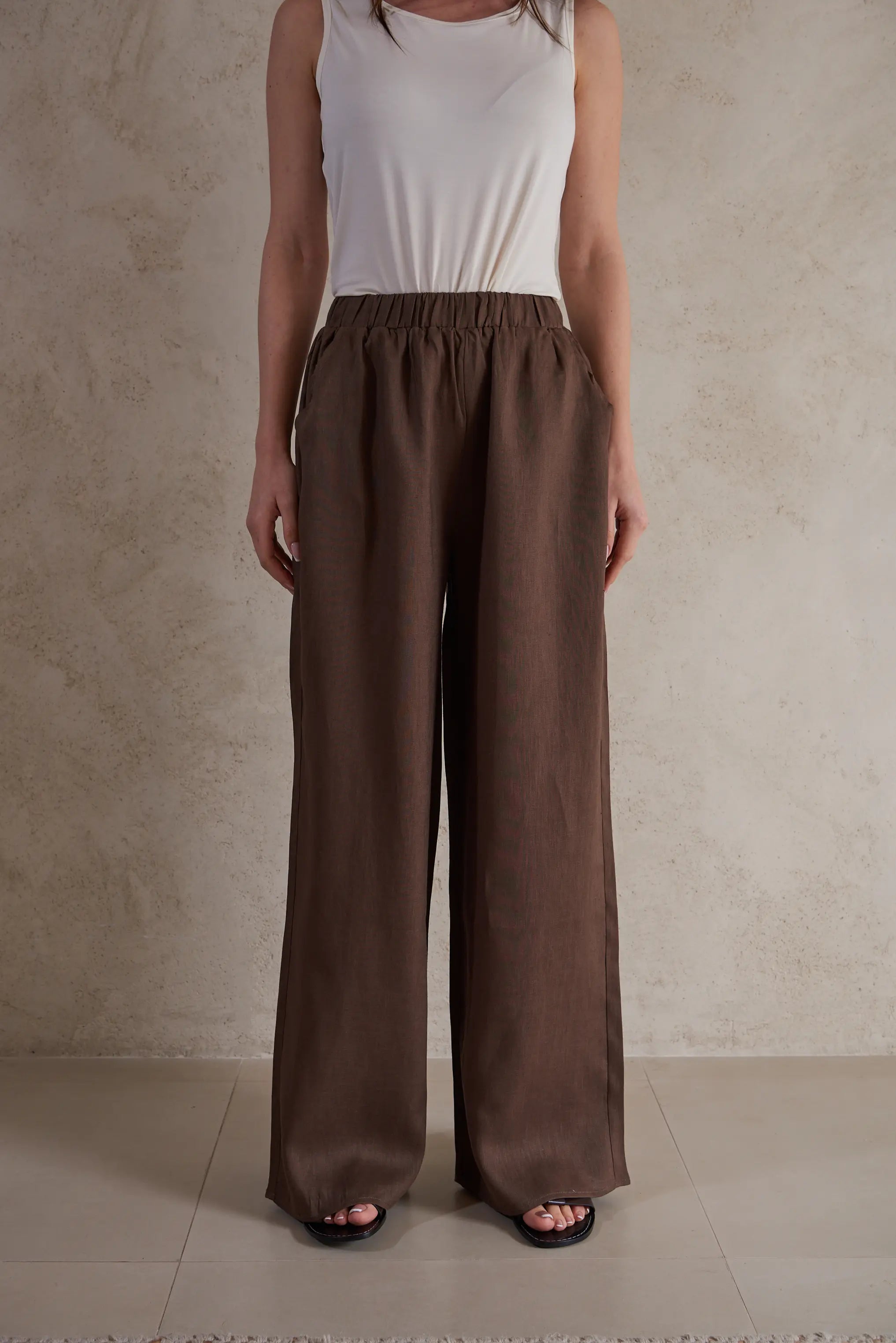 Wide Leg Linen Pants