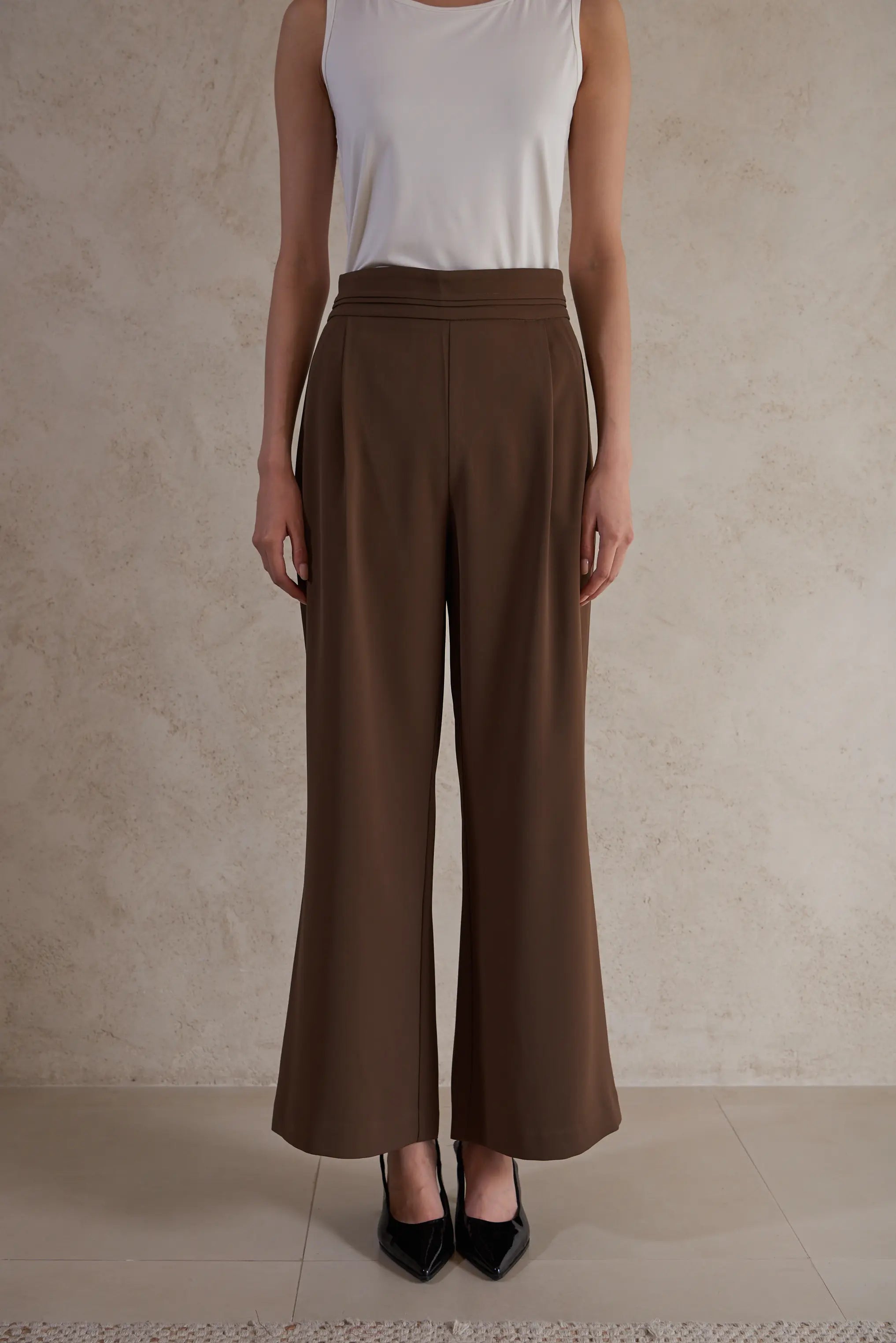 Plain Wide Leg Pants