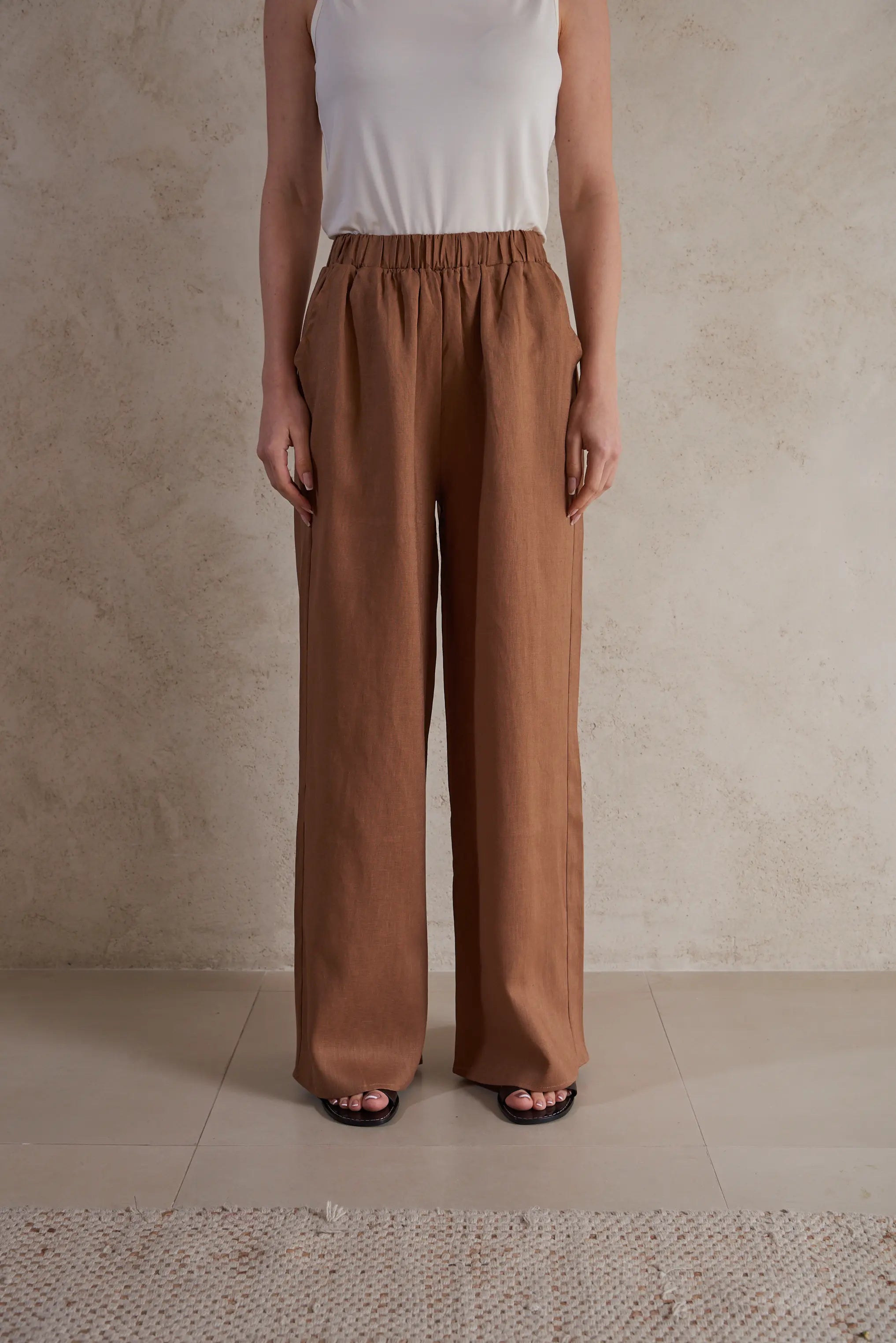 Wide Leg Linen Pants
