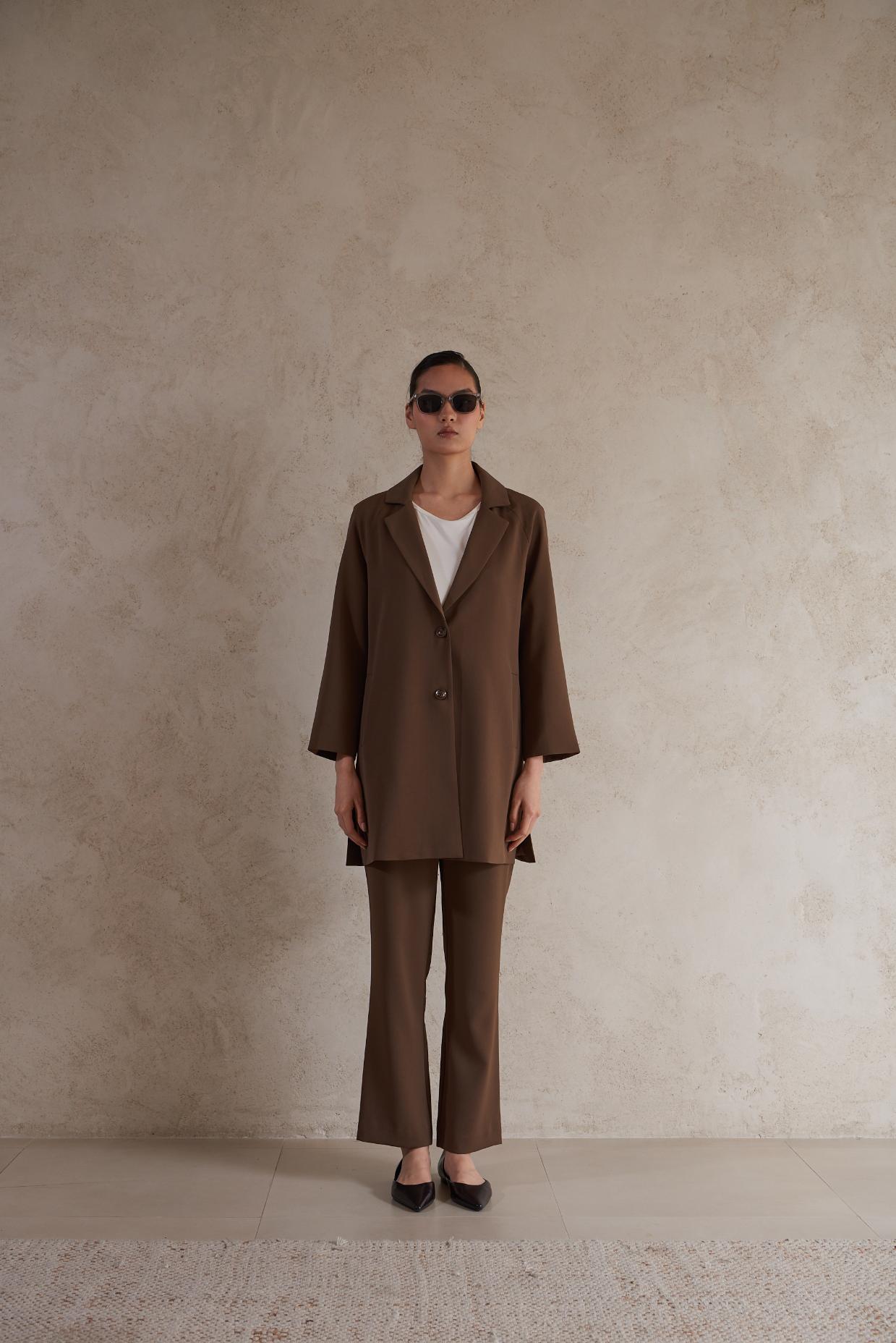 Long plain formal jacket