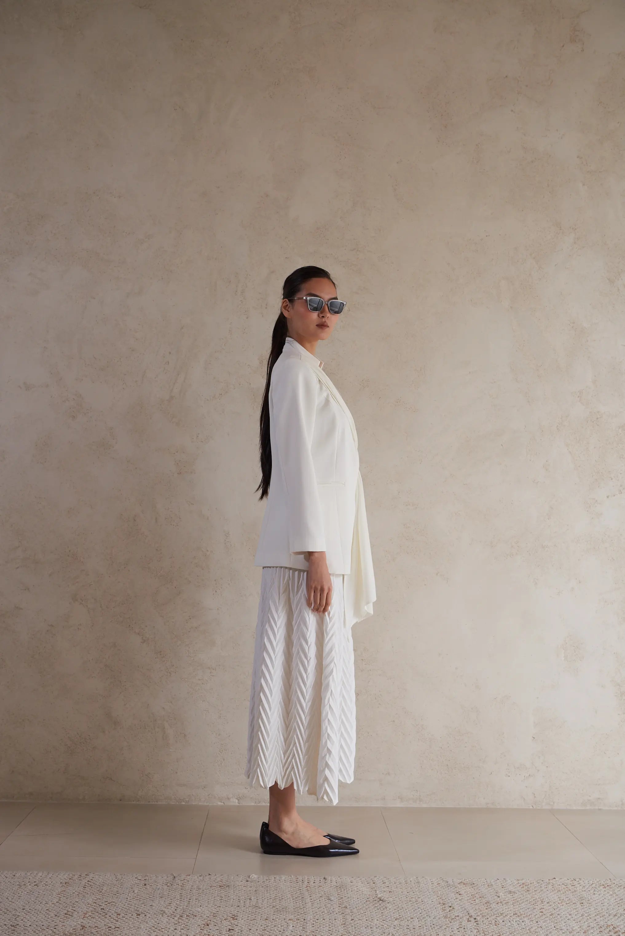 Elegant Draped Formal Jacket