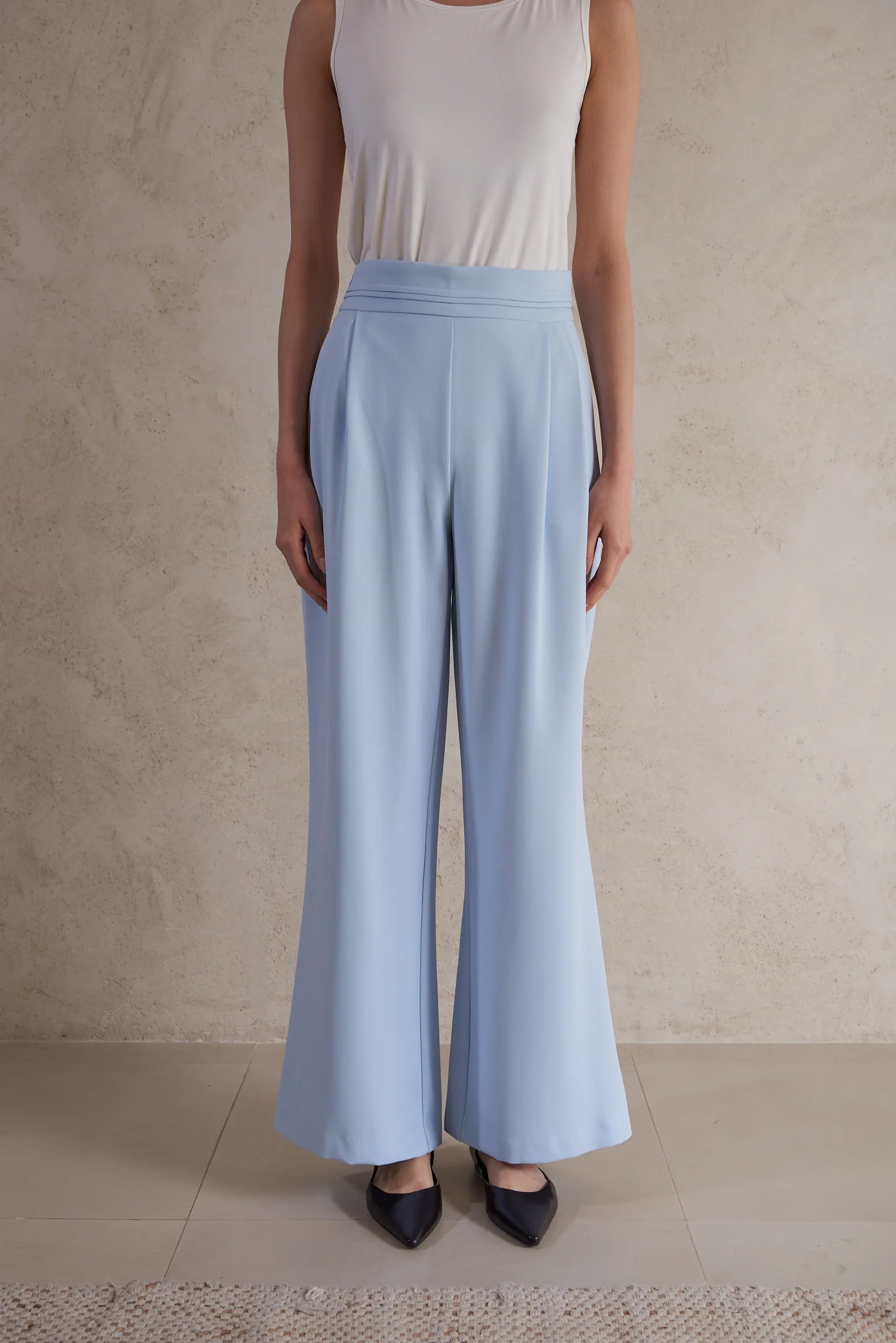 Plain Wide Leg Pants