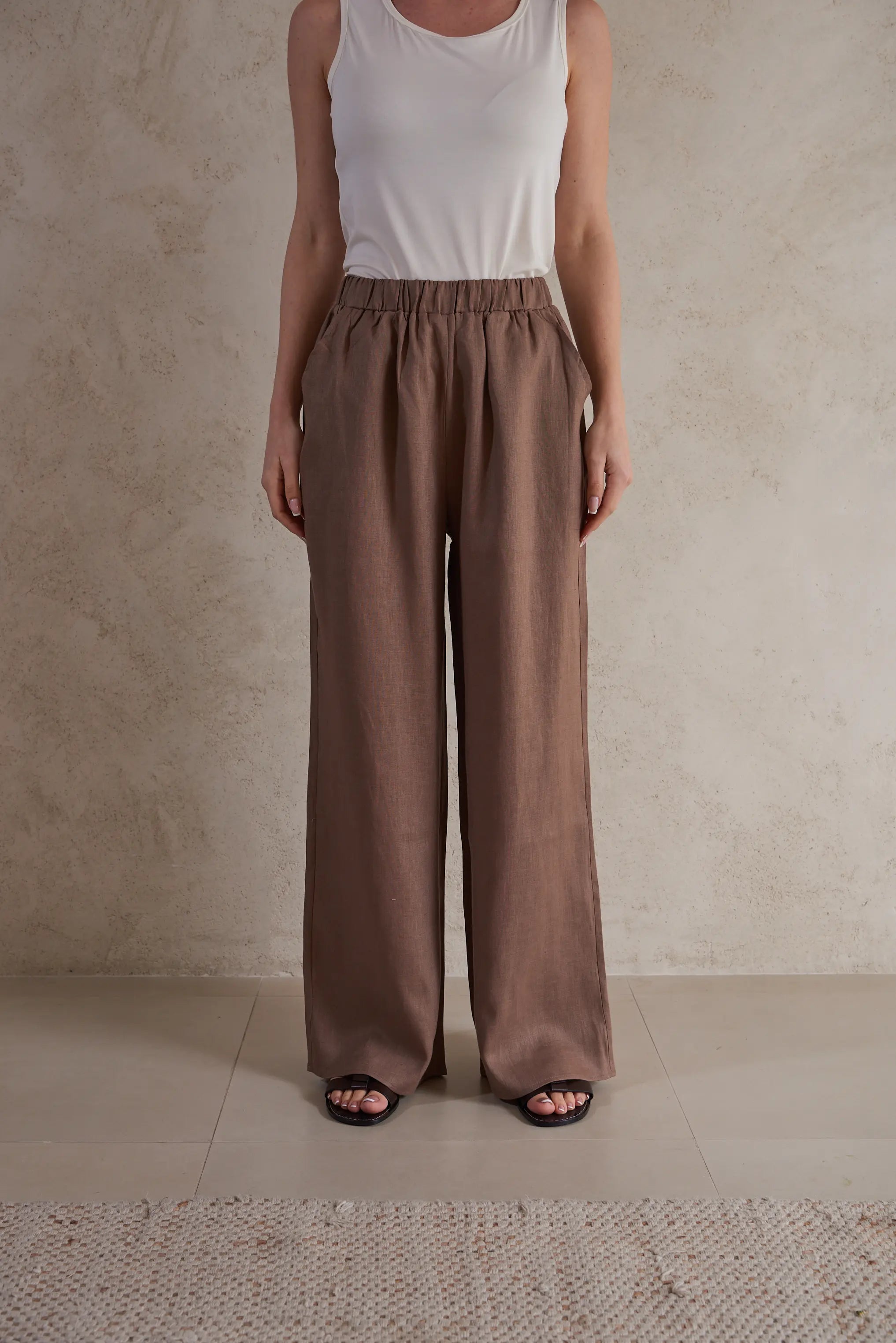 Wide Leg Linen Pants