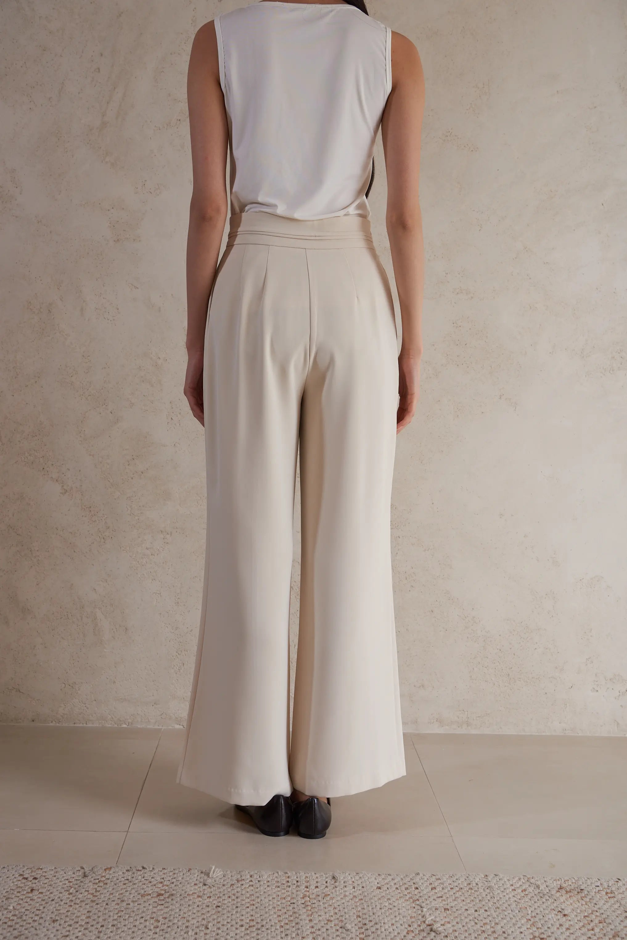 Plain Wide Leg Pants