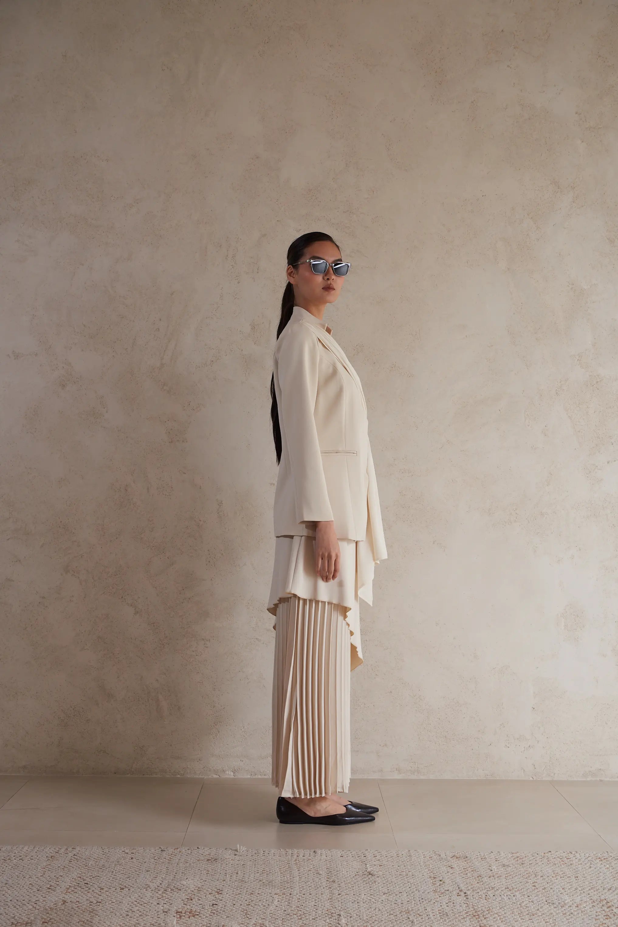 Elegant Draped Formal Jacket